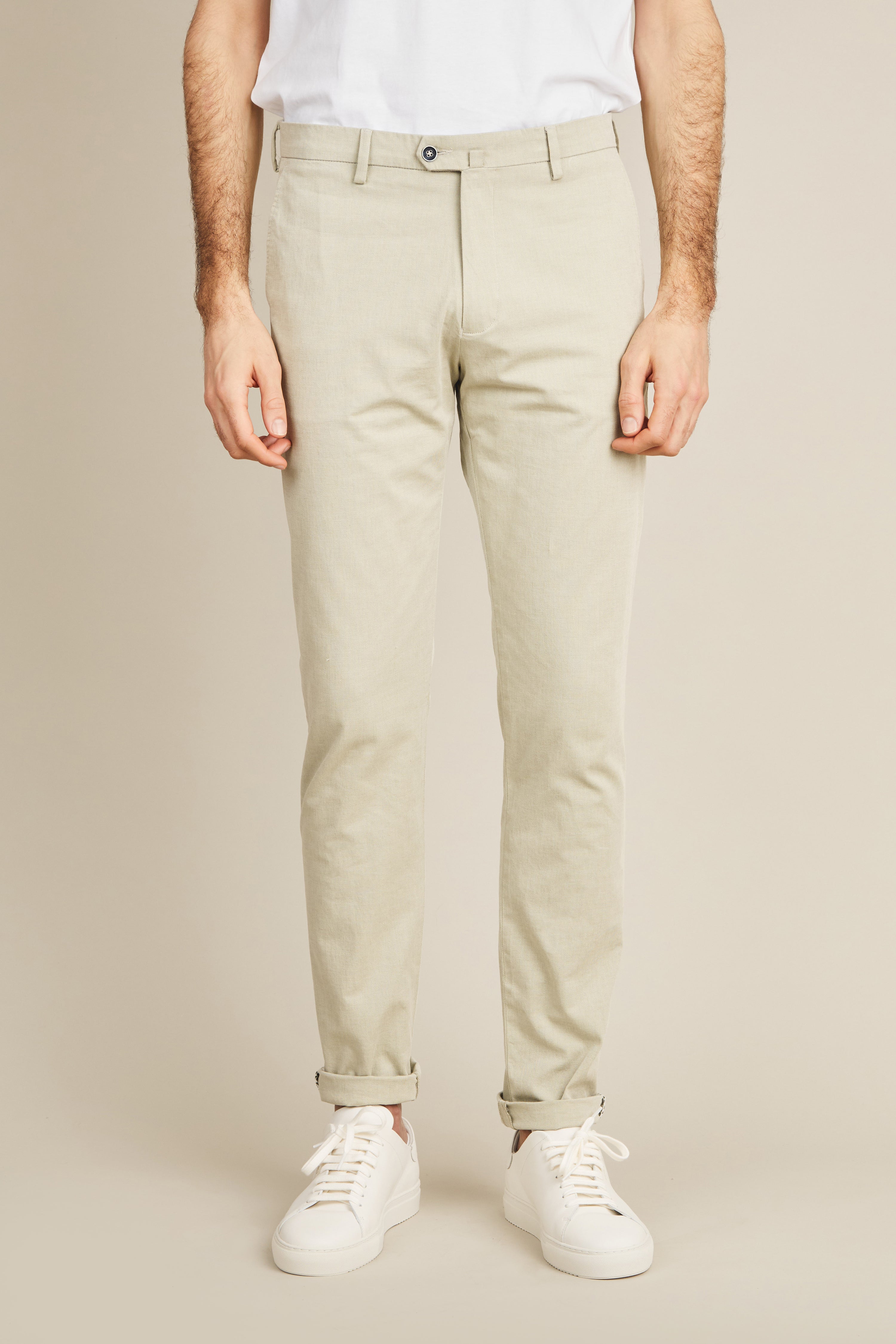 Olive green airy chinos