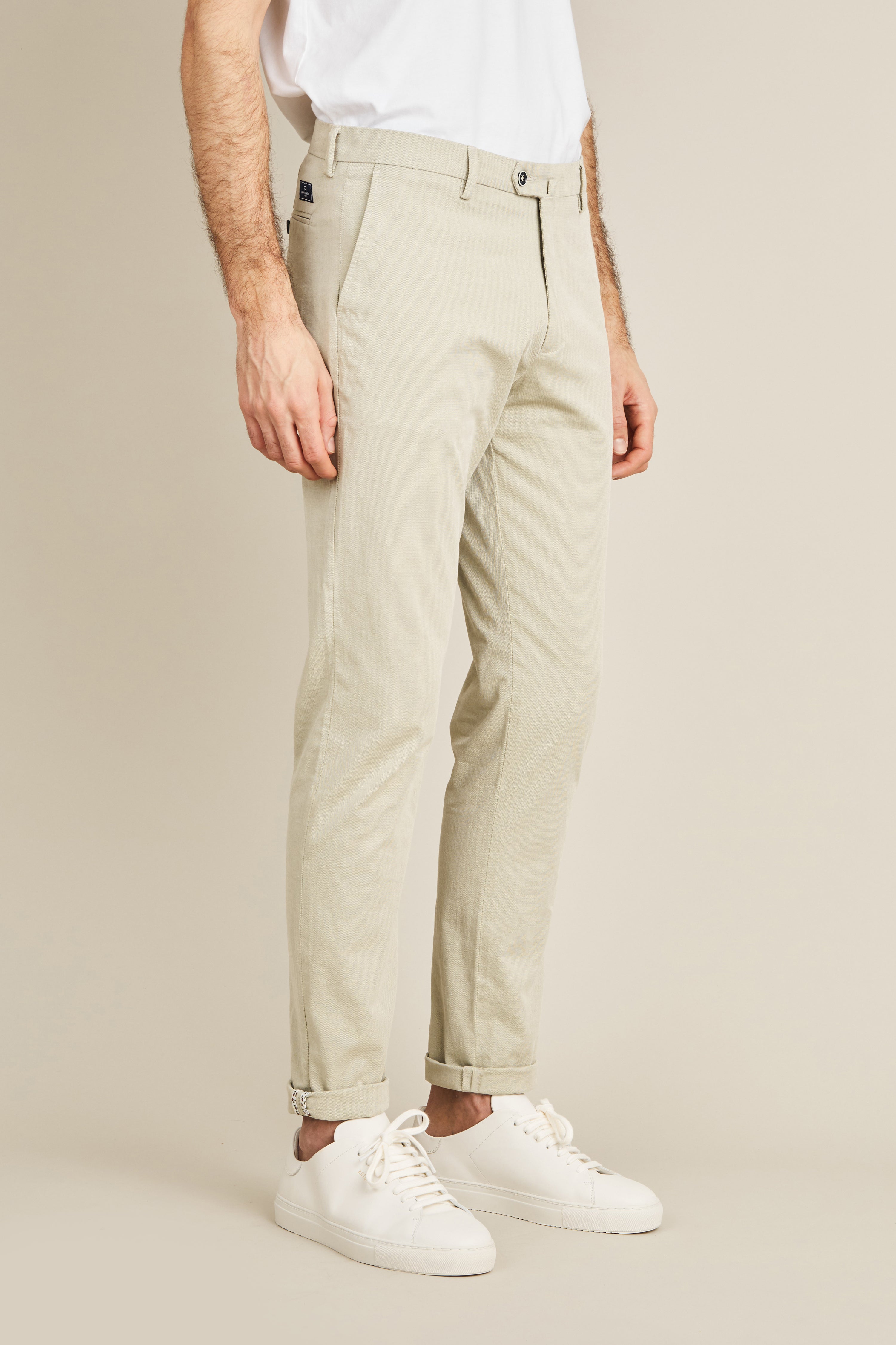 Olive green airy chinos