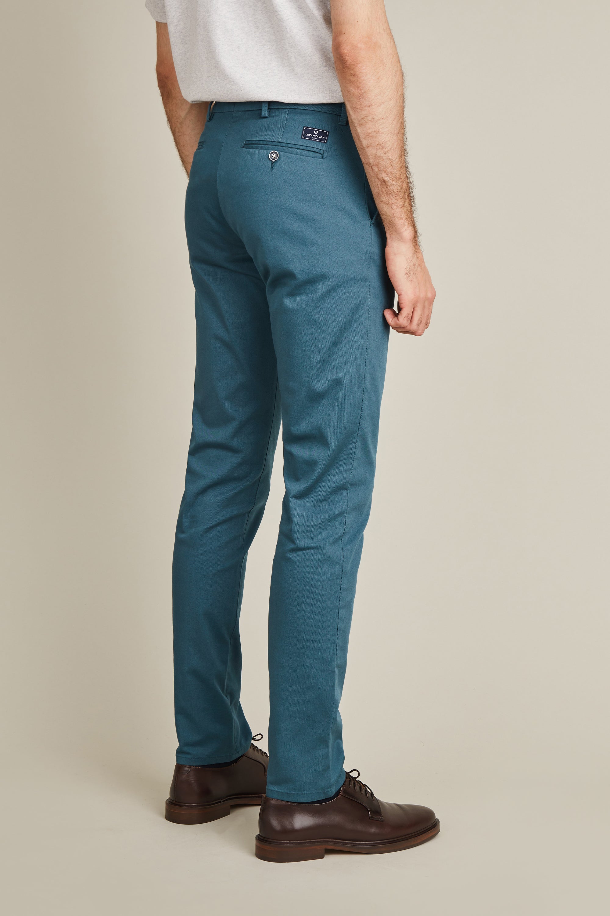 Peacock blue chinos