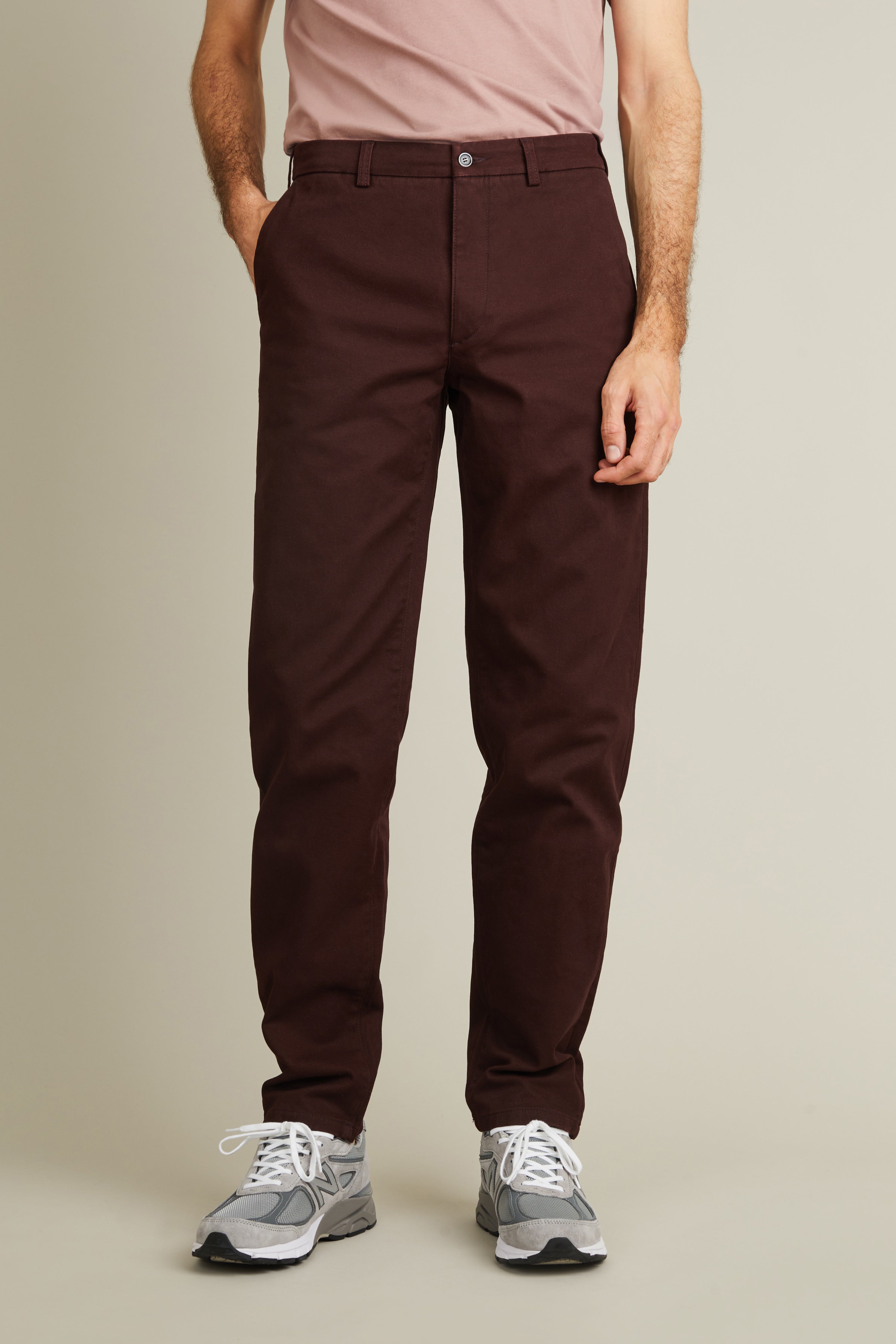 Burgundy straight chinos