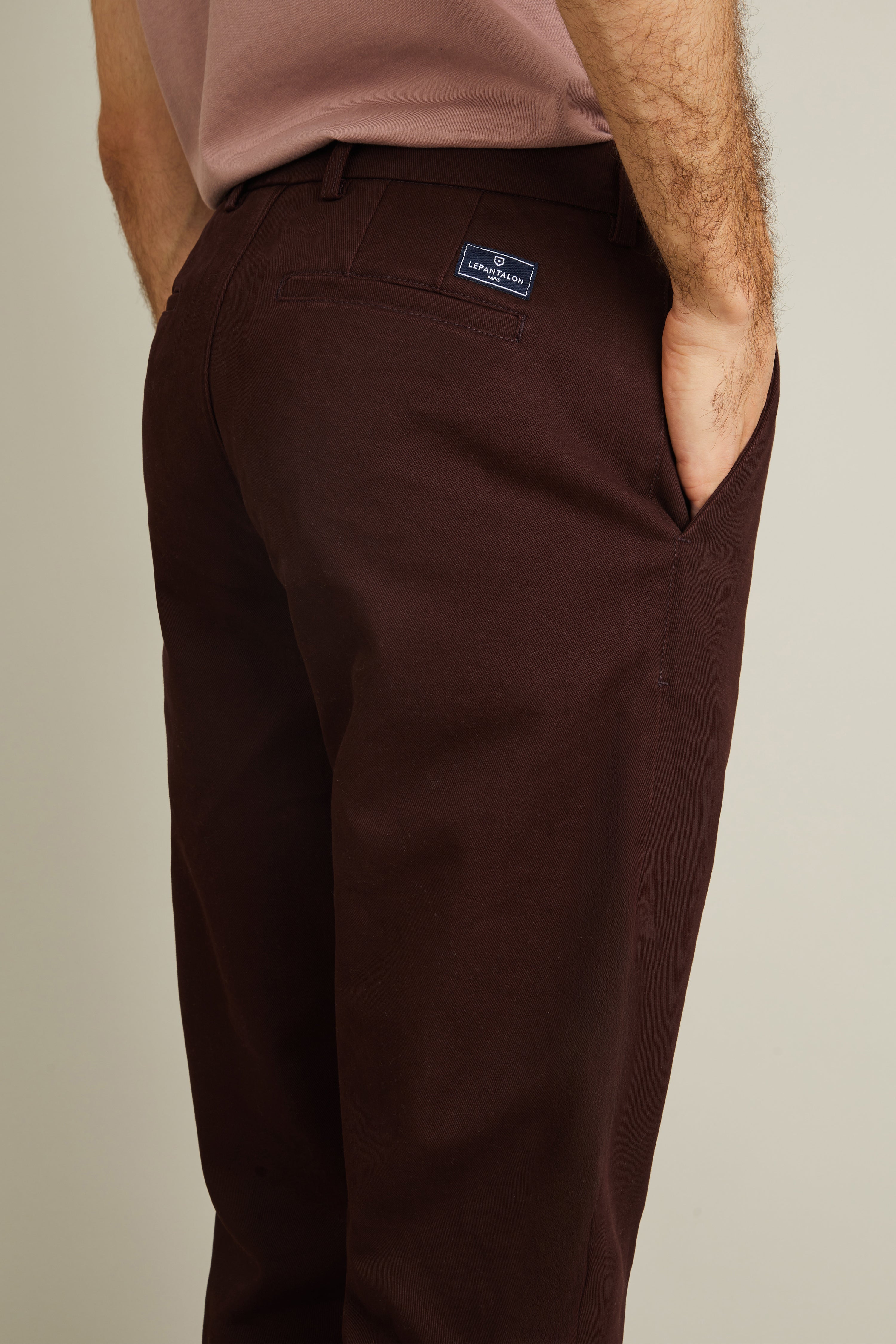 Burgundy straight chinos
