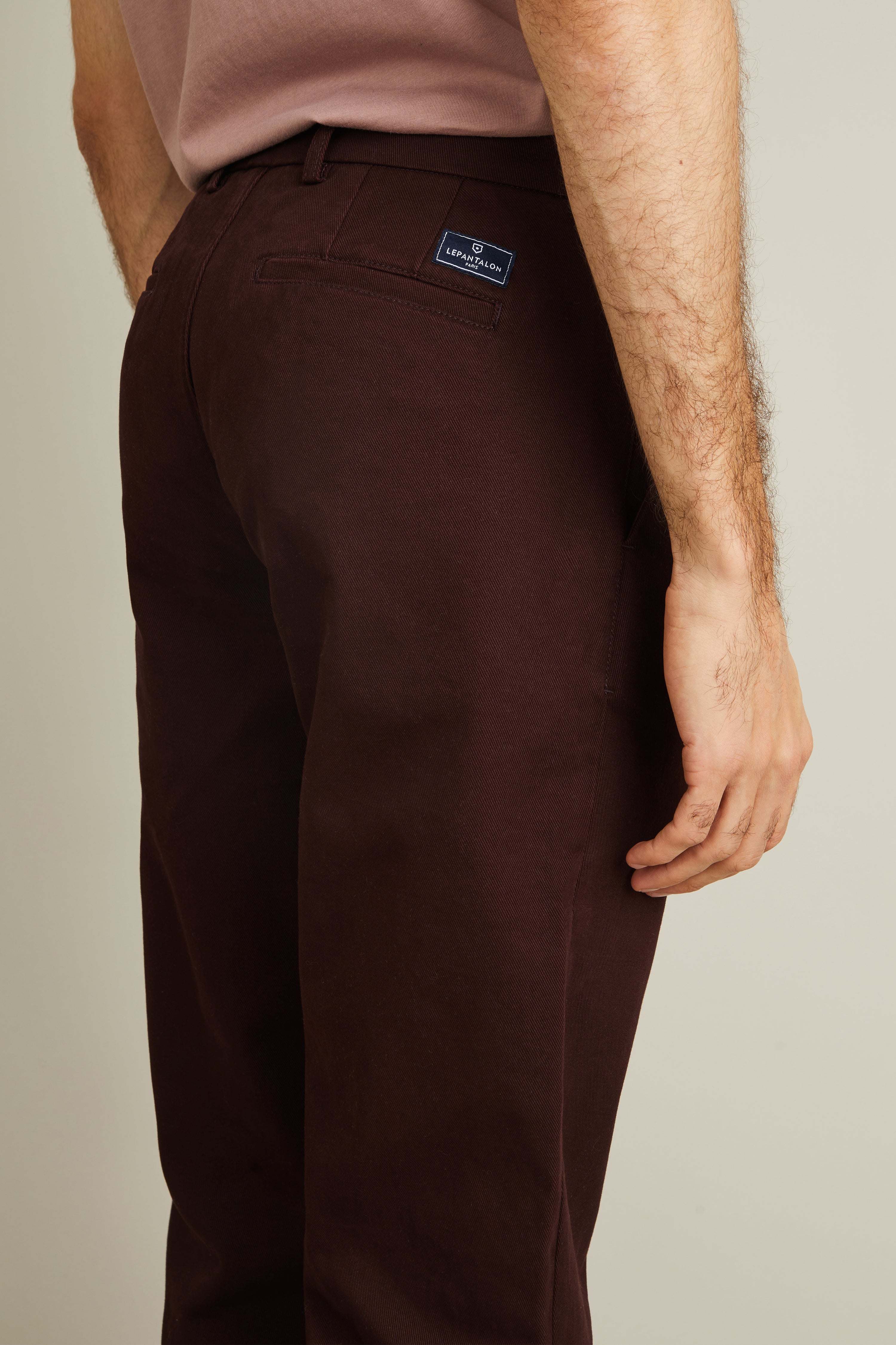 Burgundy straight chinos
