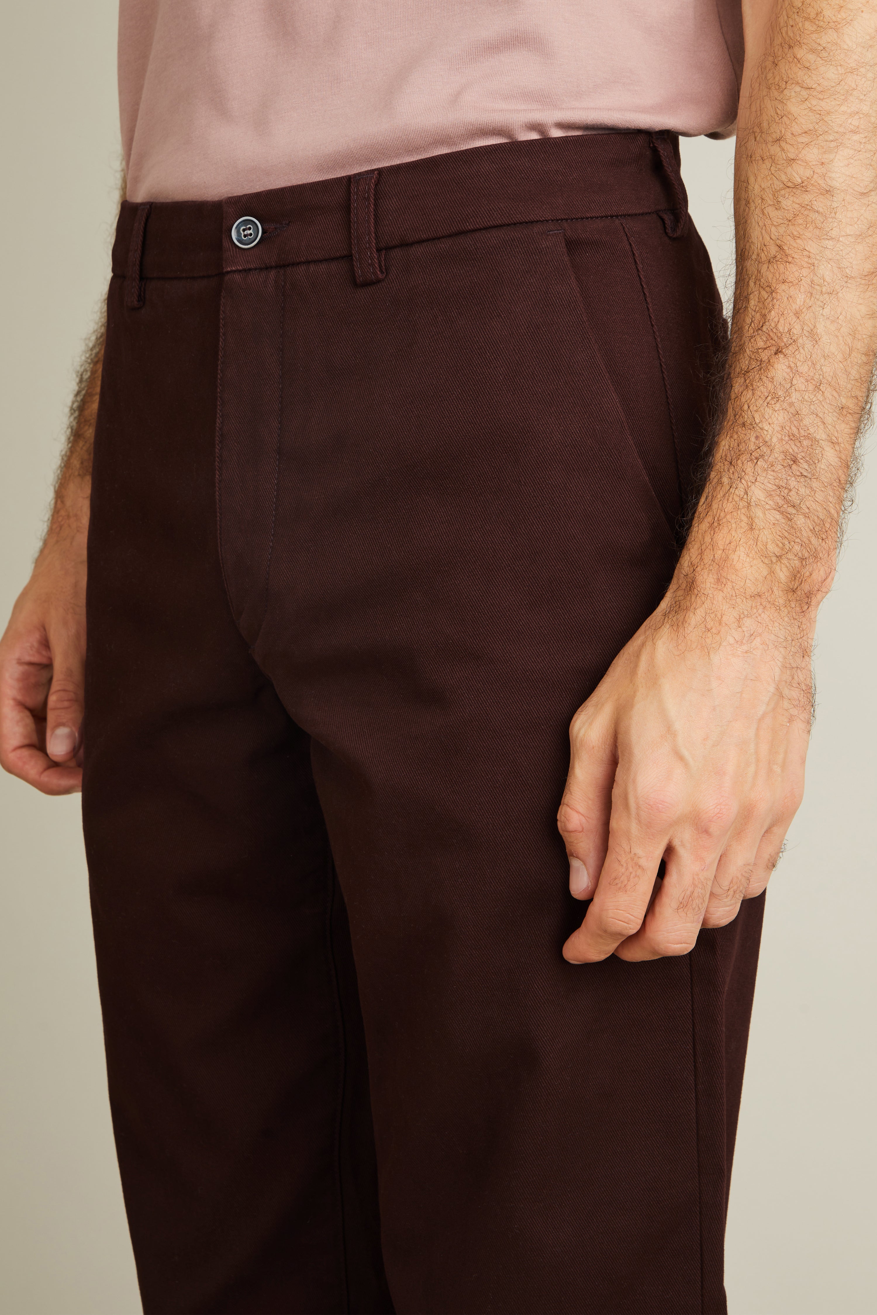 Burgundy straight chinos
