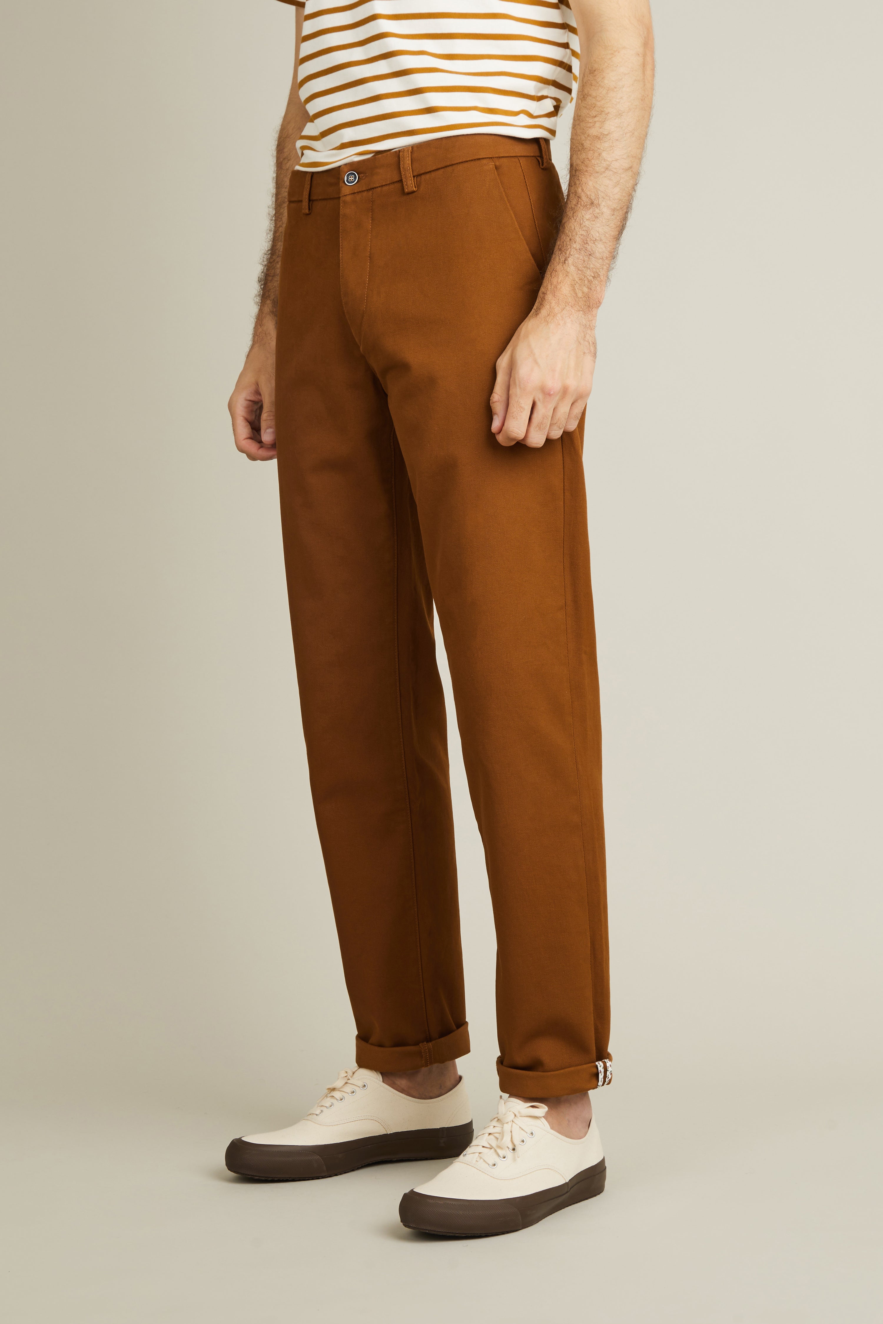 Camel straight chinos