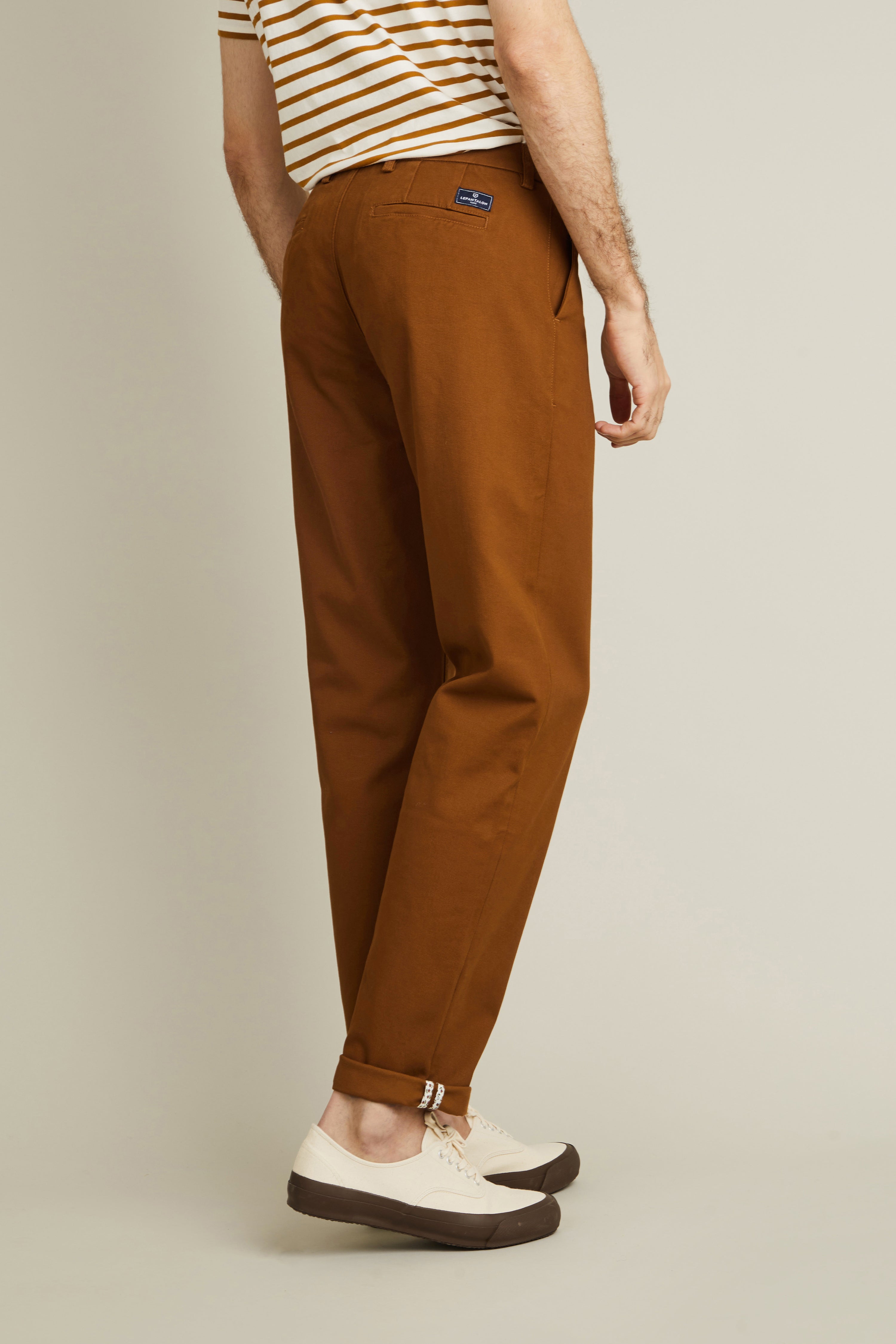 Camel straight chinos
