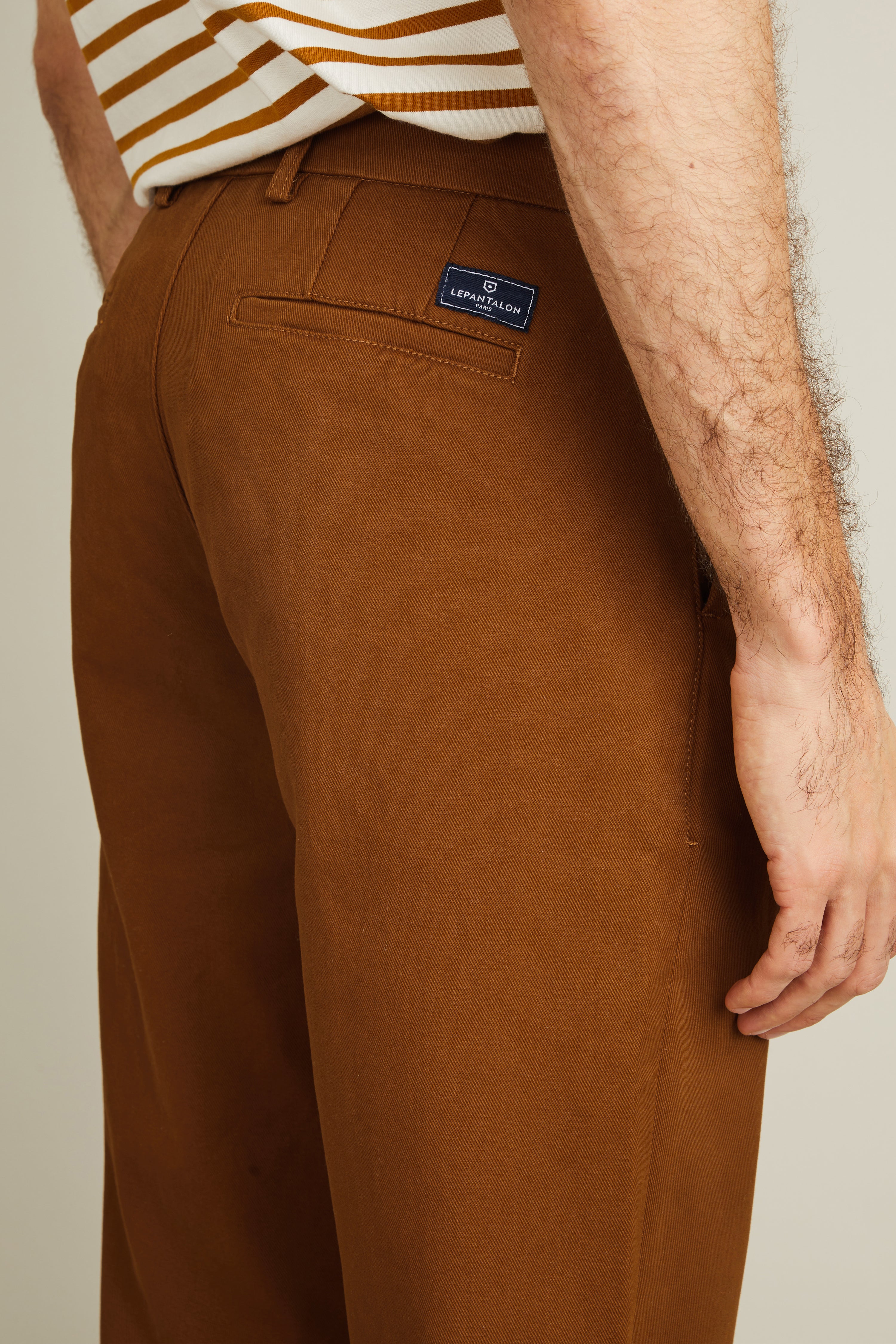 Camel straight chinos