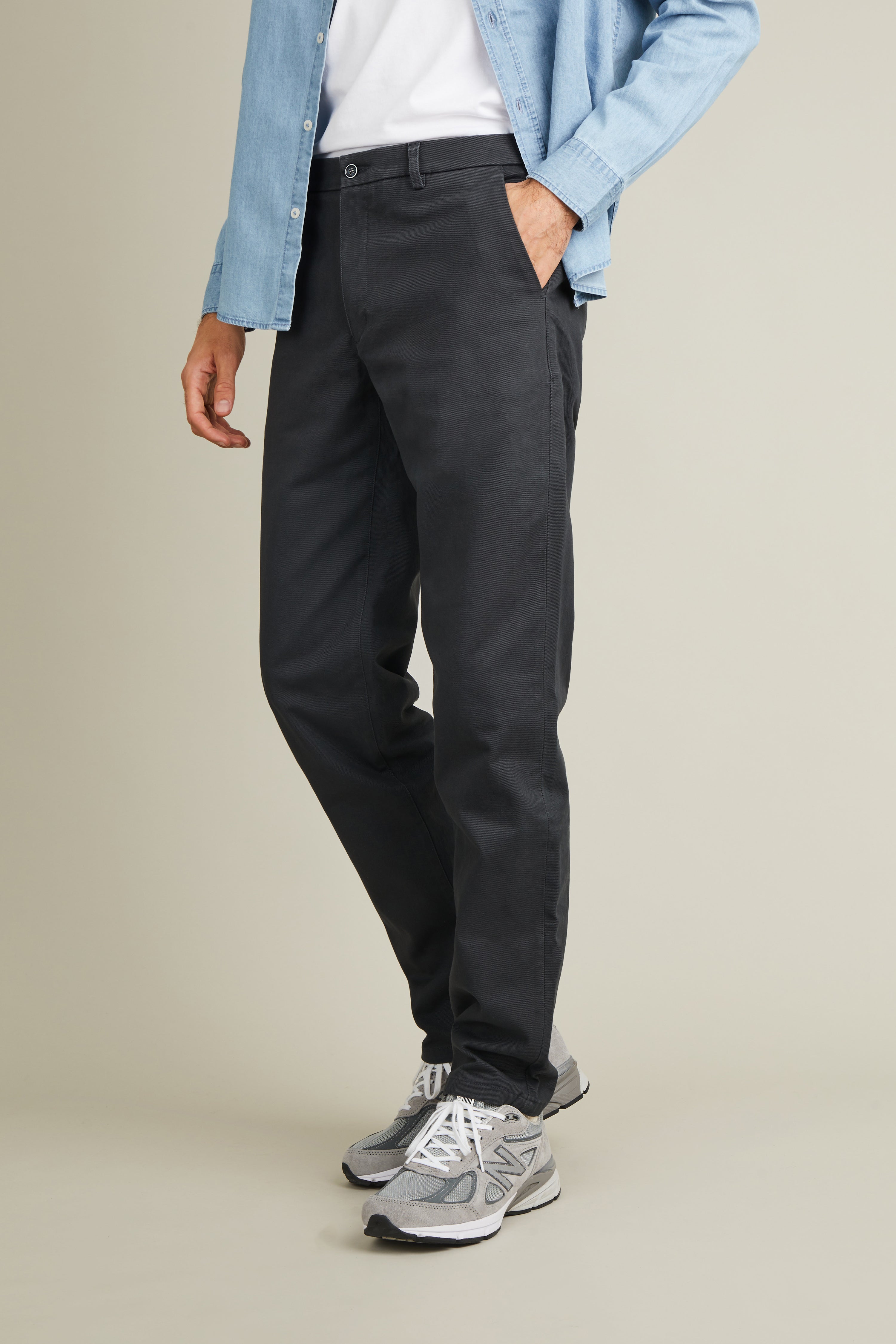 Chino droit gris anthracite