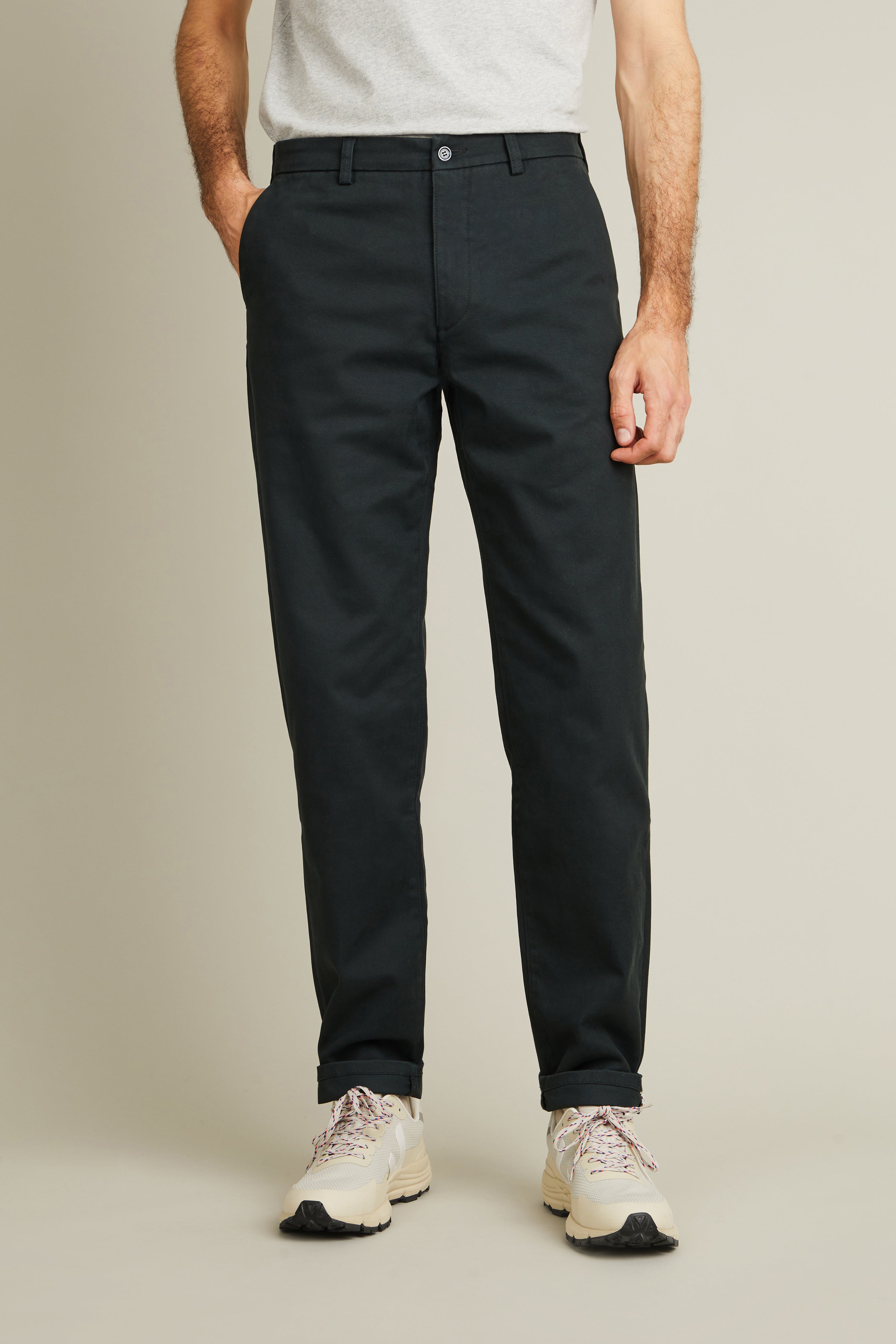 Chino droit vert anglais