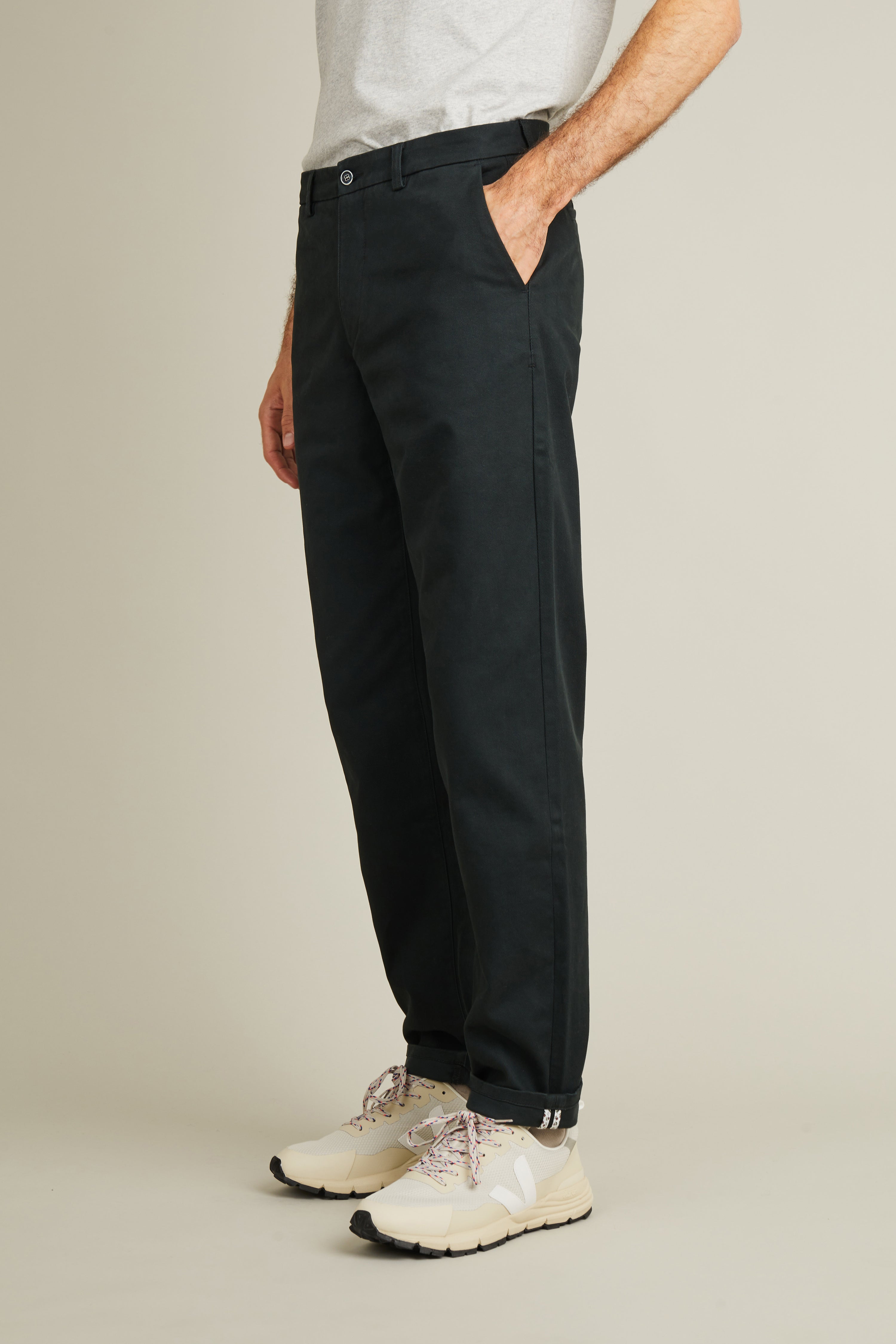 Chino droit vert anglais