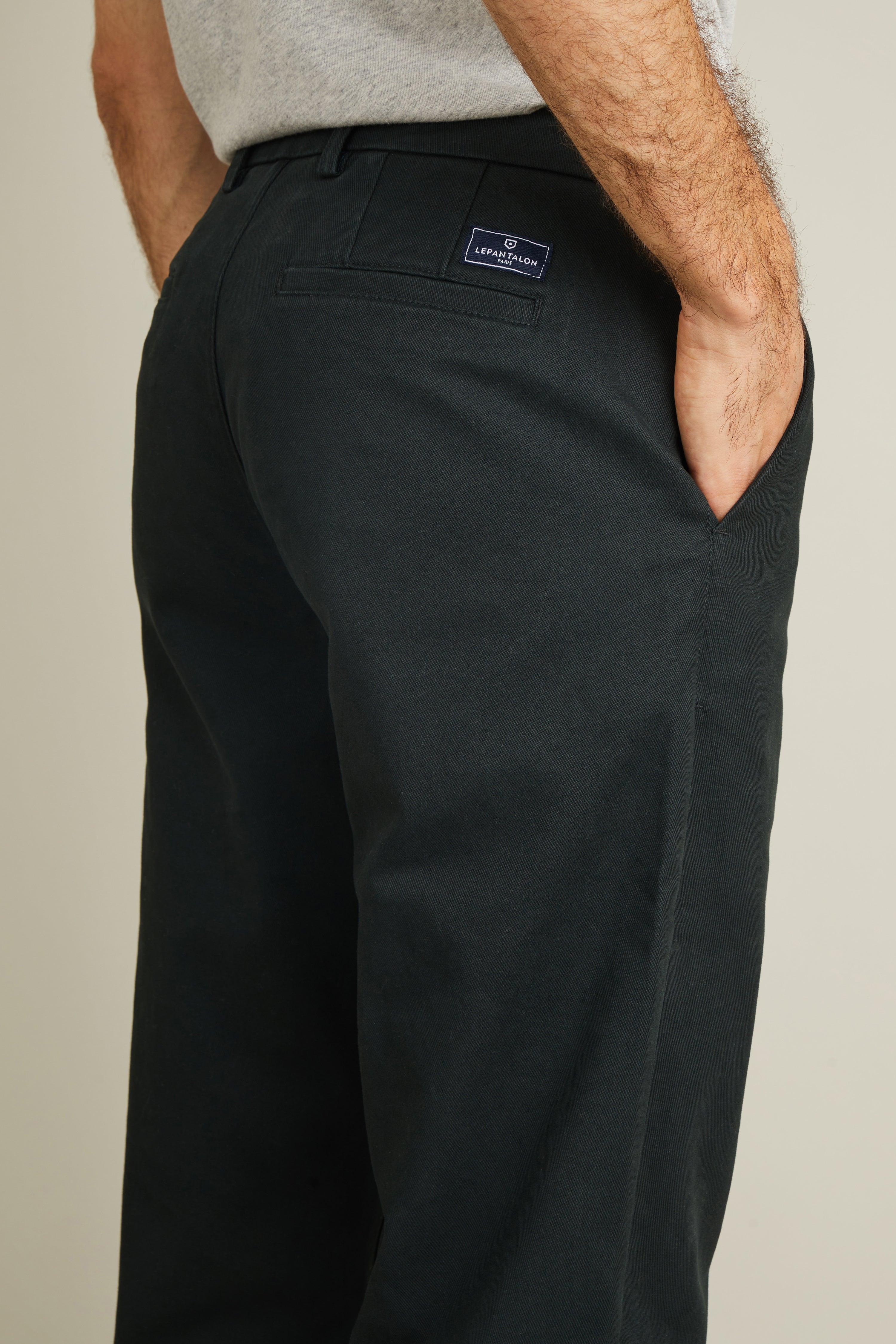 Chino droit vert anglais