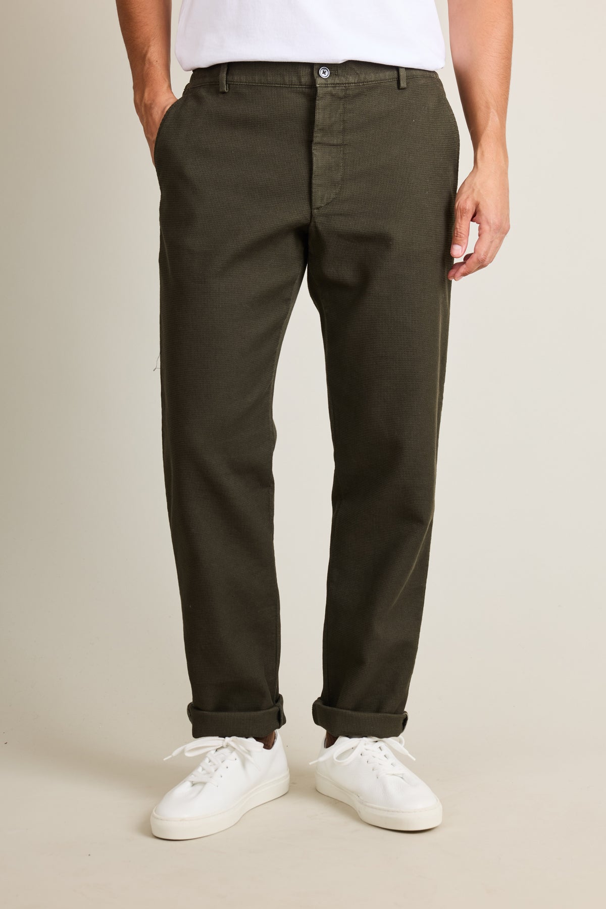Easy waffle chinos ebony