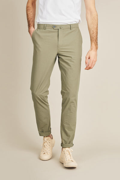 Chino seersucker kaki