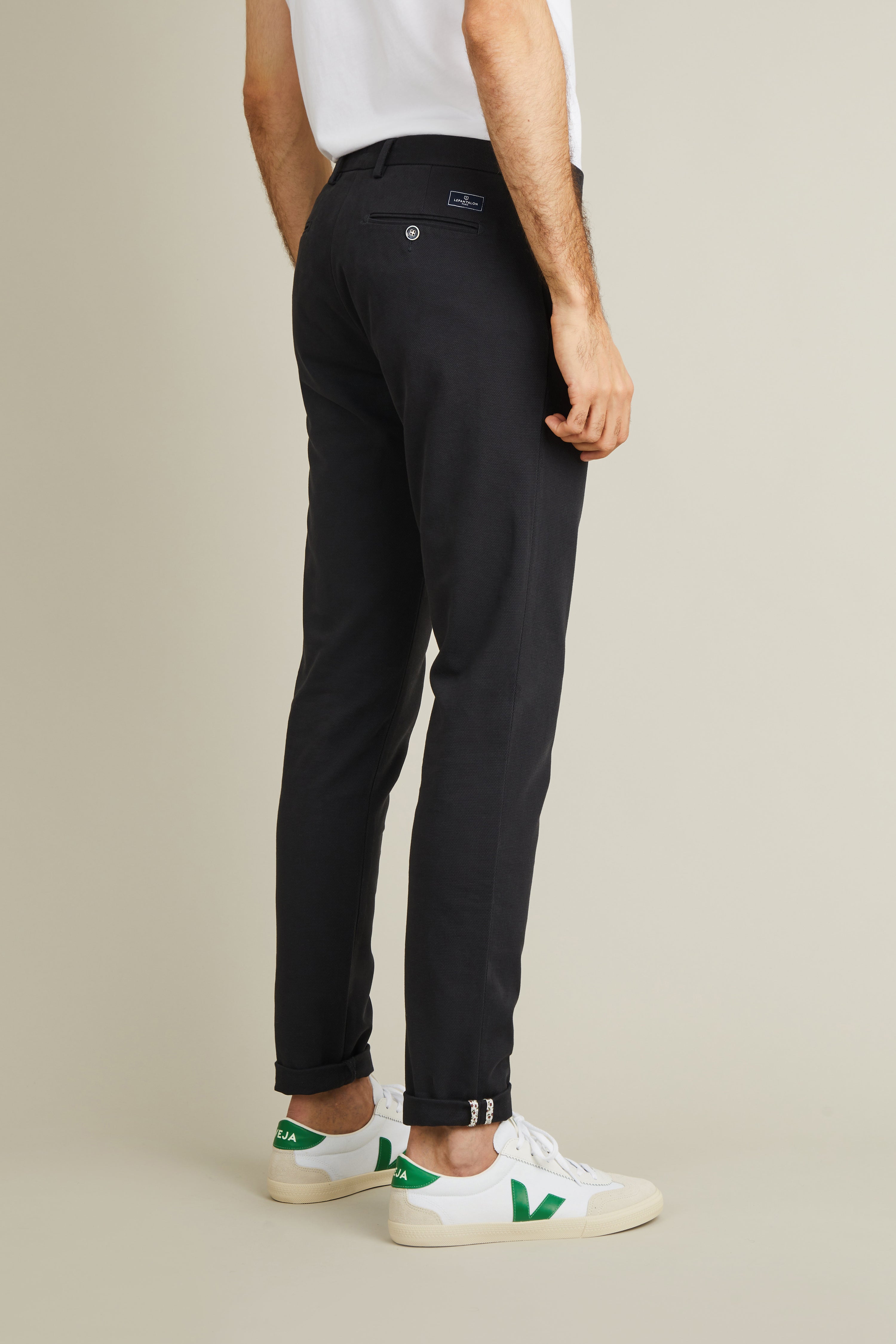 Chino texturé gris anthracite