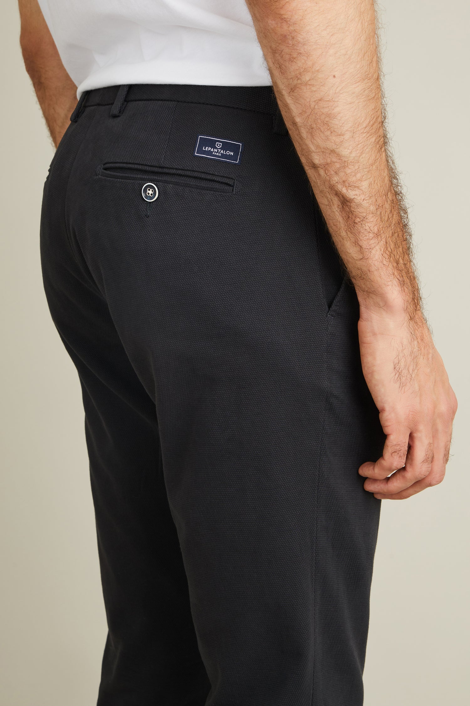 Chino texturé gris anthracite