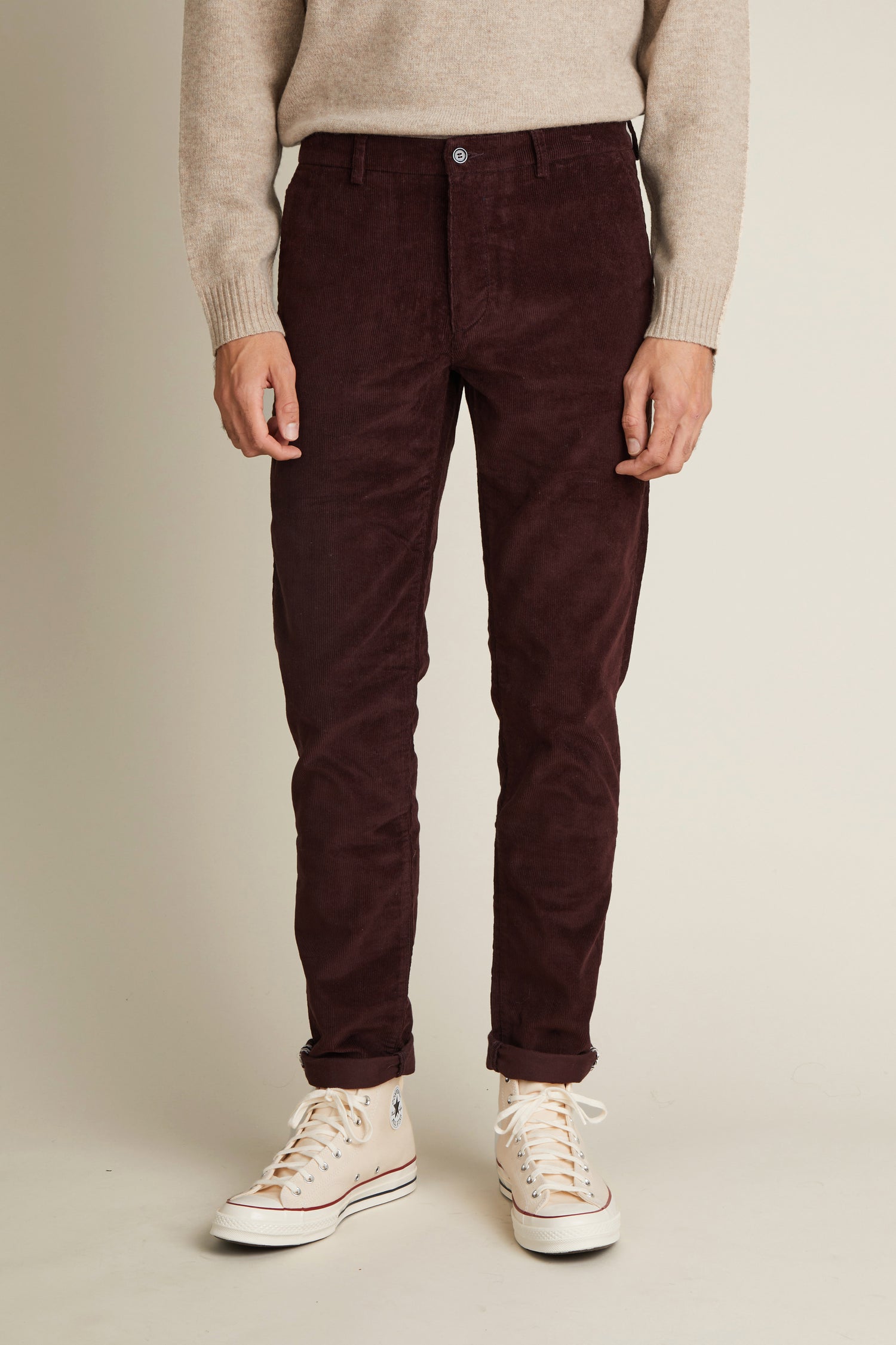 Burgundy corderoy chinos