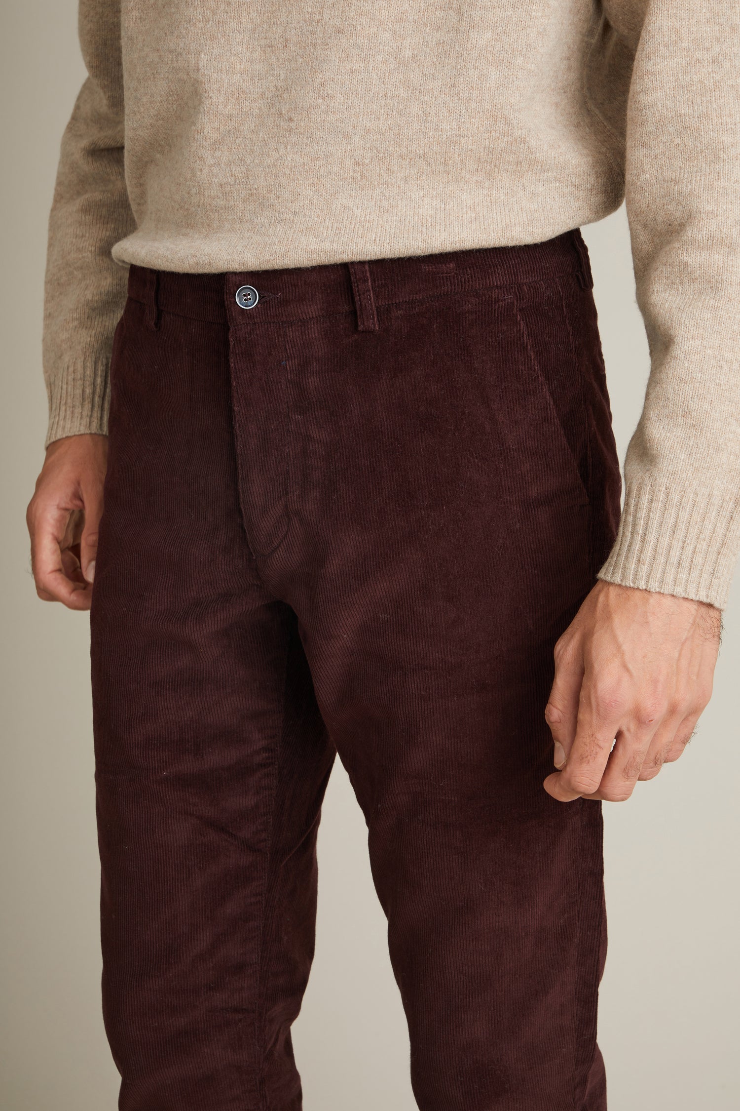 Burgundy corderoy chinos