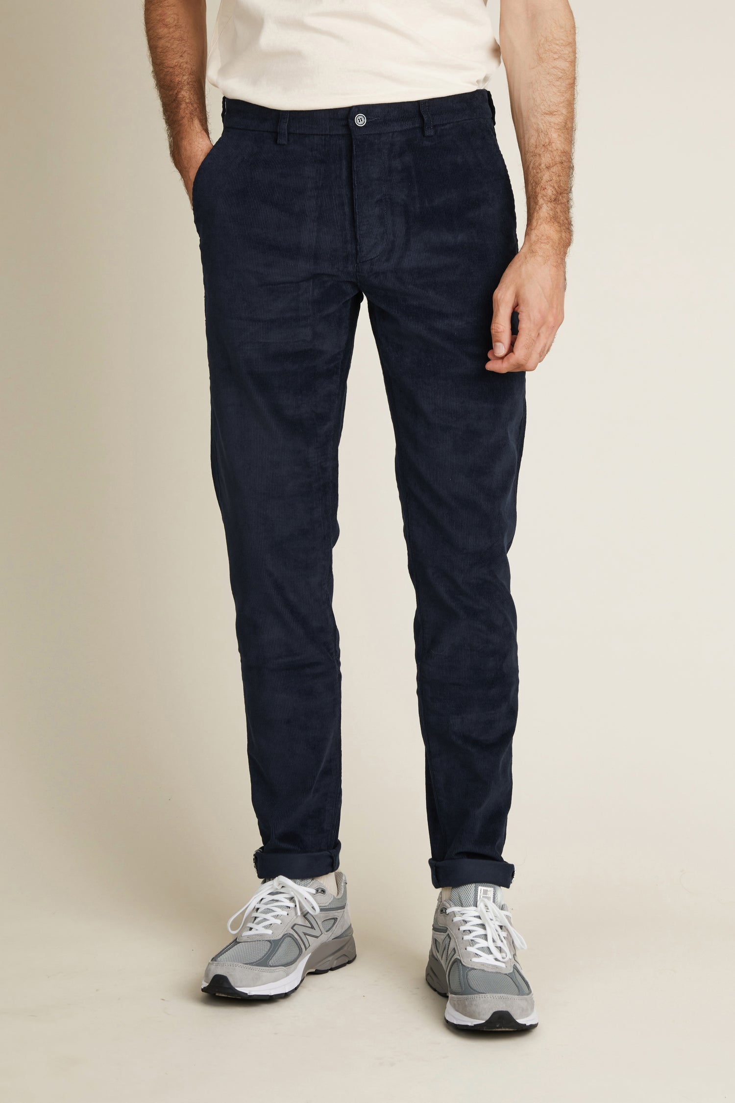Navy blue corderoy chinos