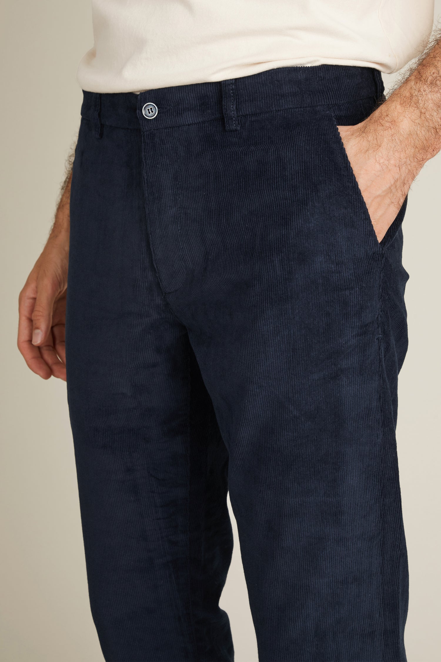 Navy blue corderoy chinos