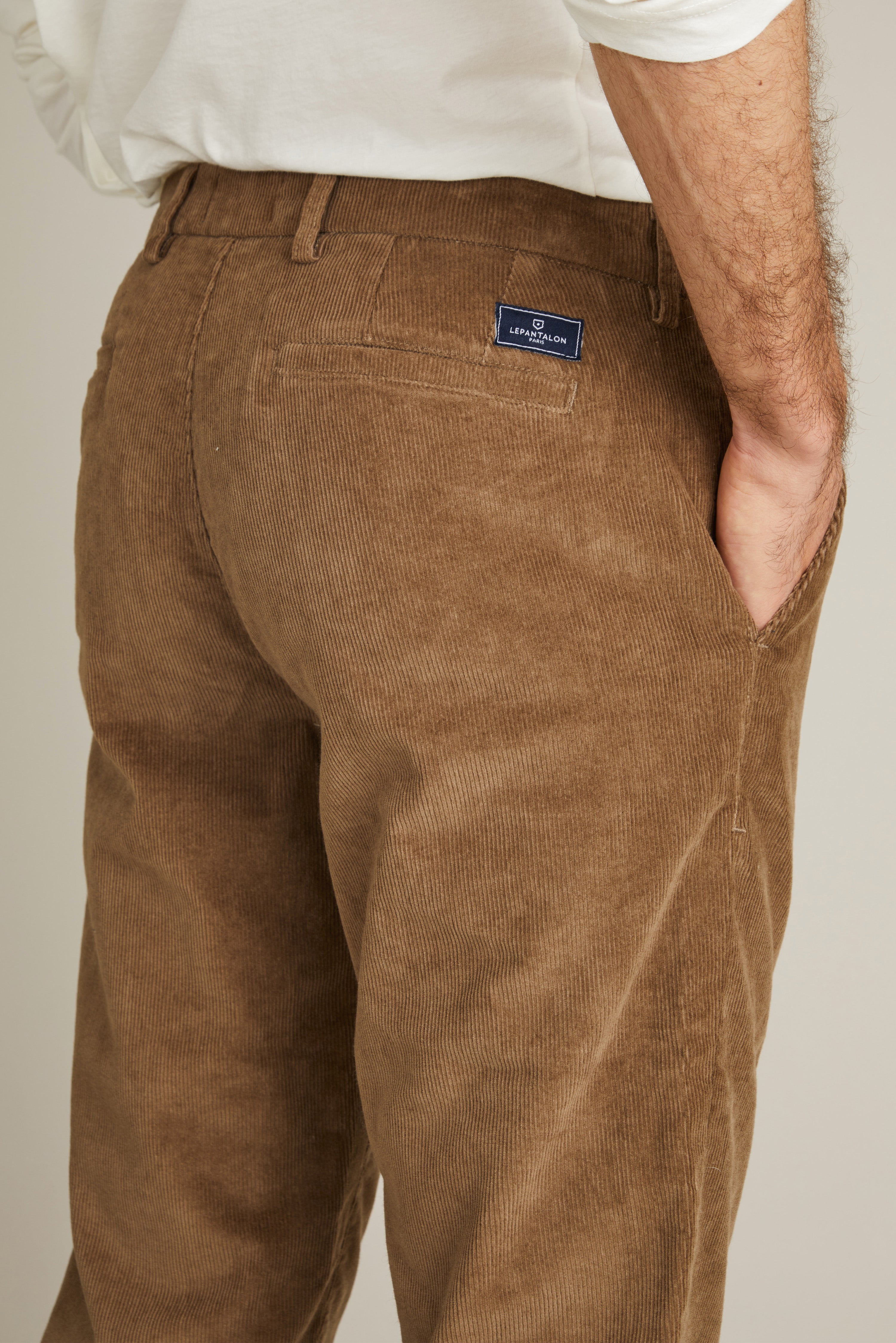 Chino velours tabac