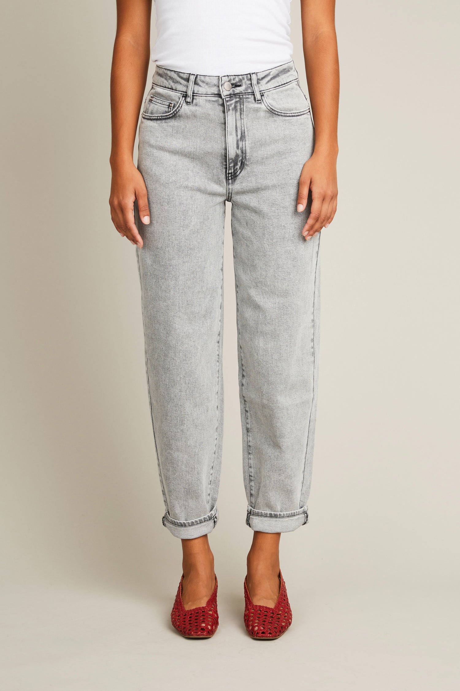 Jean balloon snow black