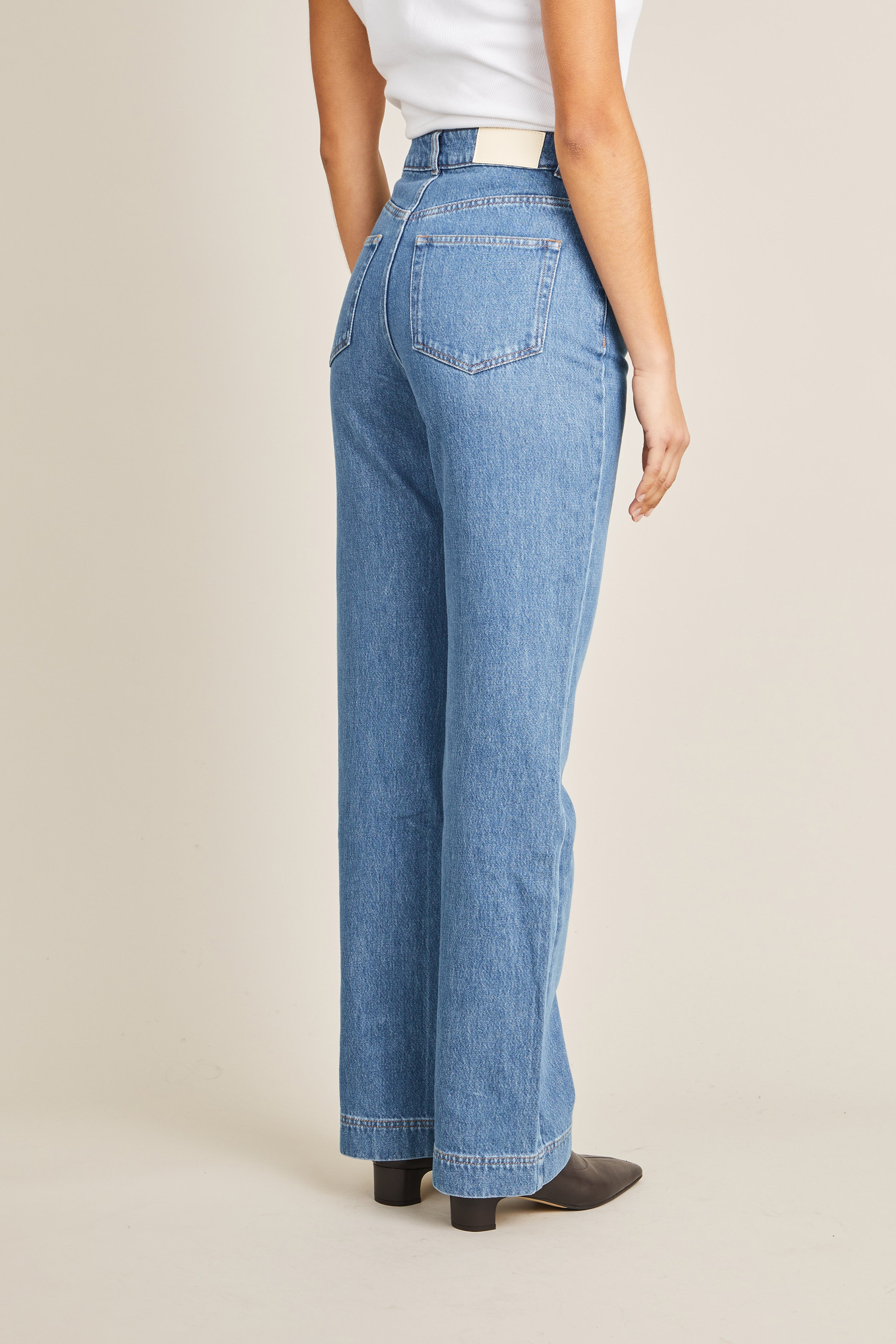 Blue bootcut jeans