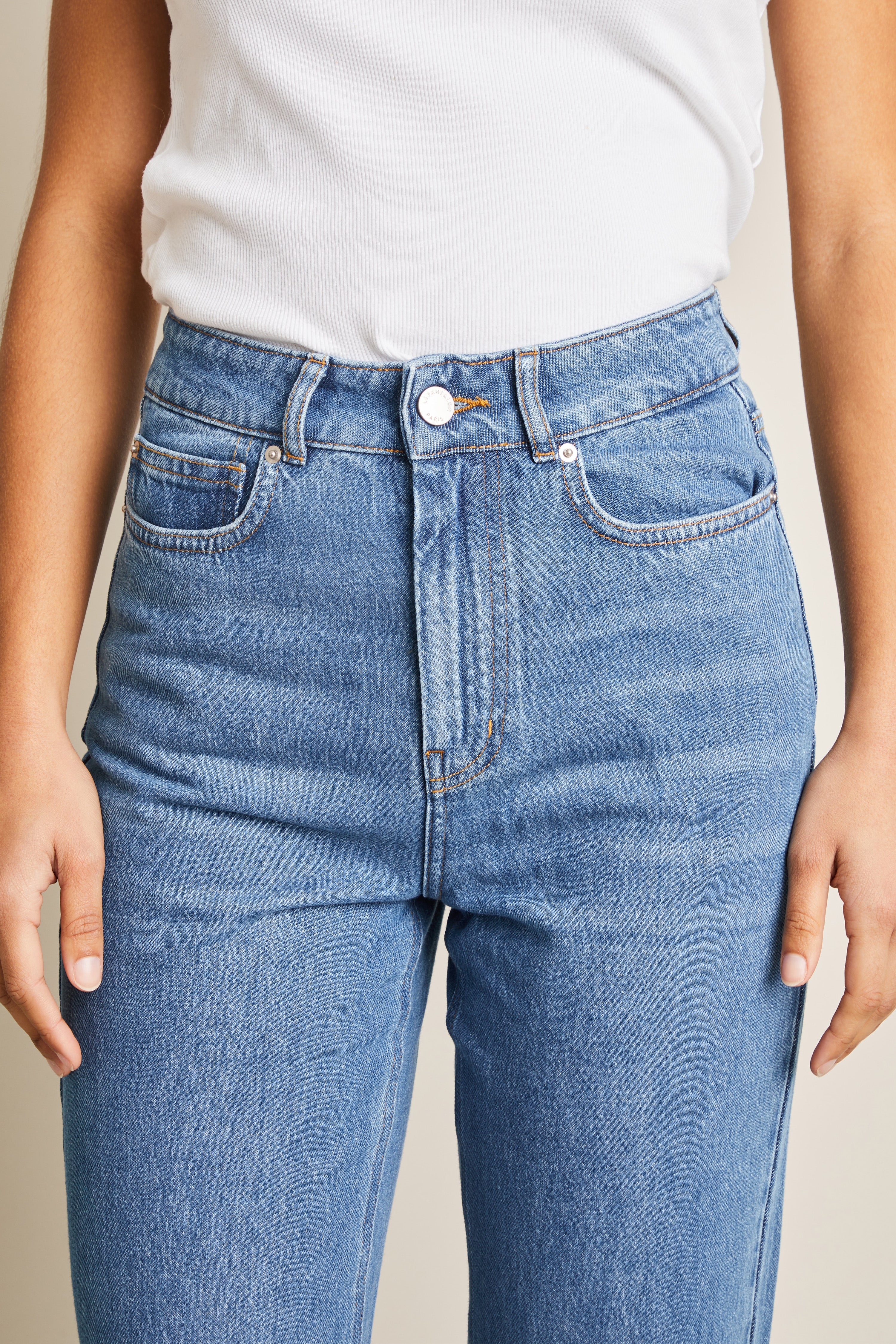 Blue bootcut jeans