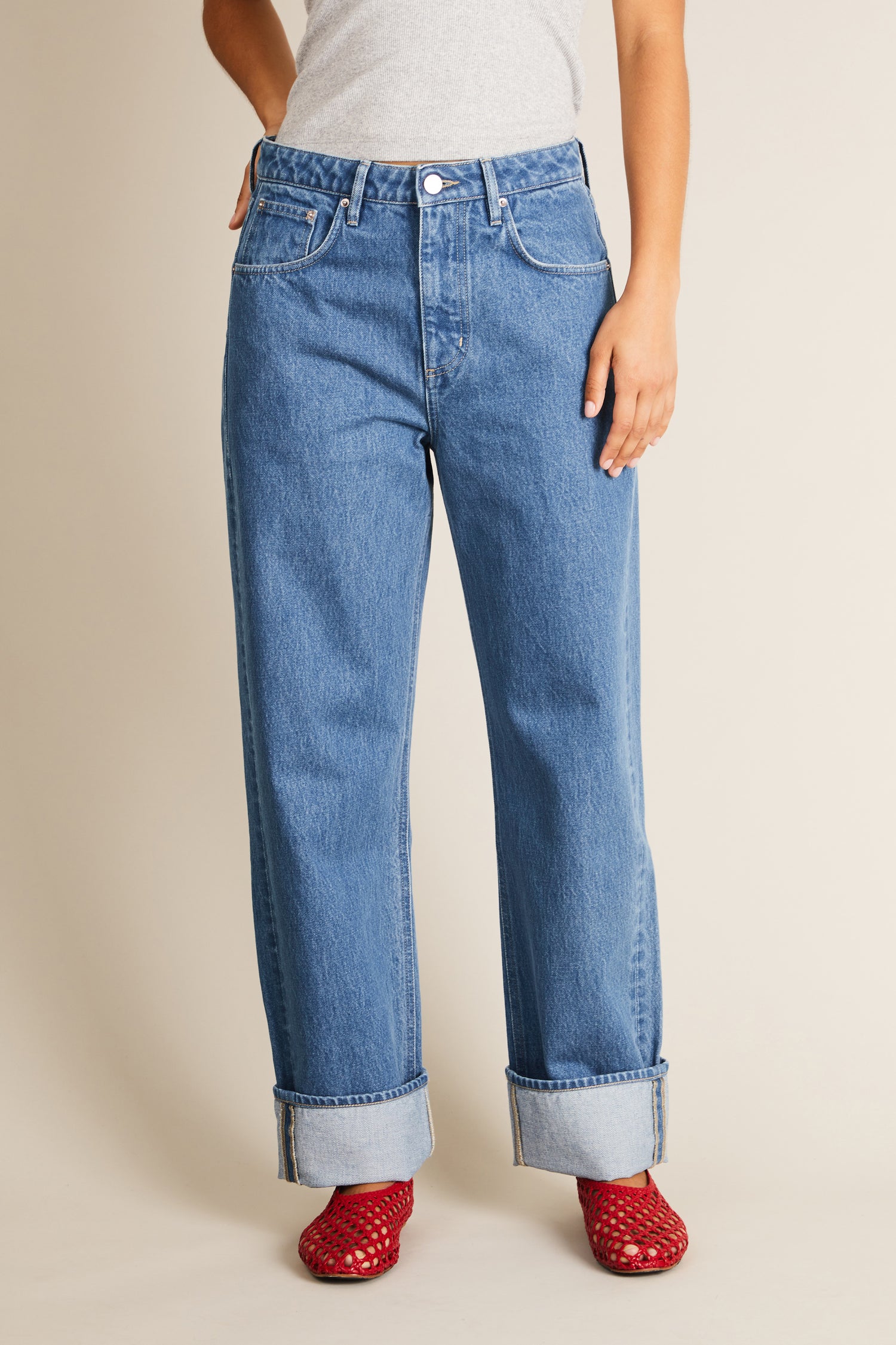 Jean boyfriend middle blue