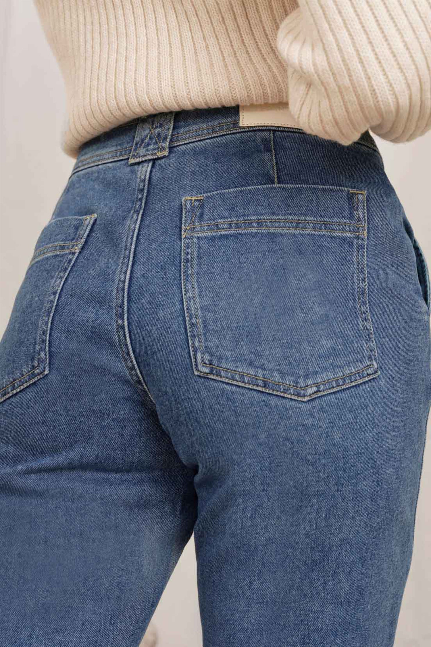Jean carotte bleu