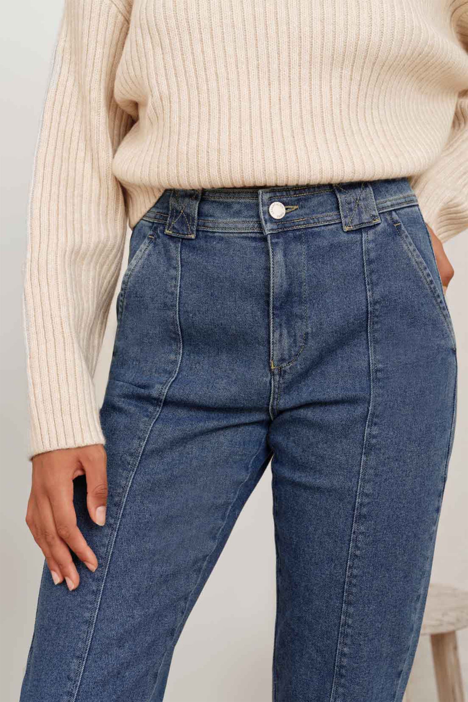 Jean carotte bleu