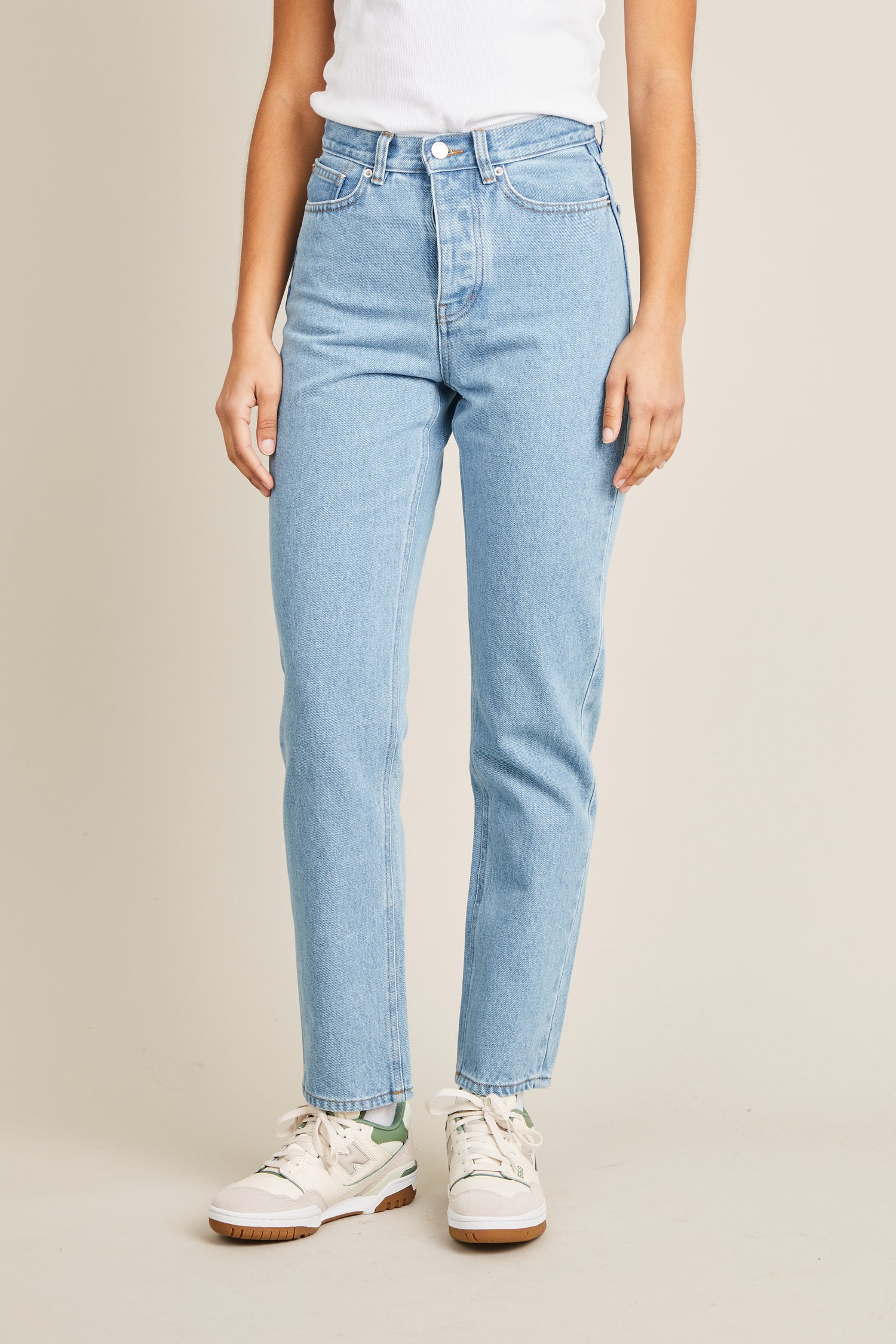 Jean droit bleached