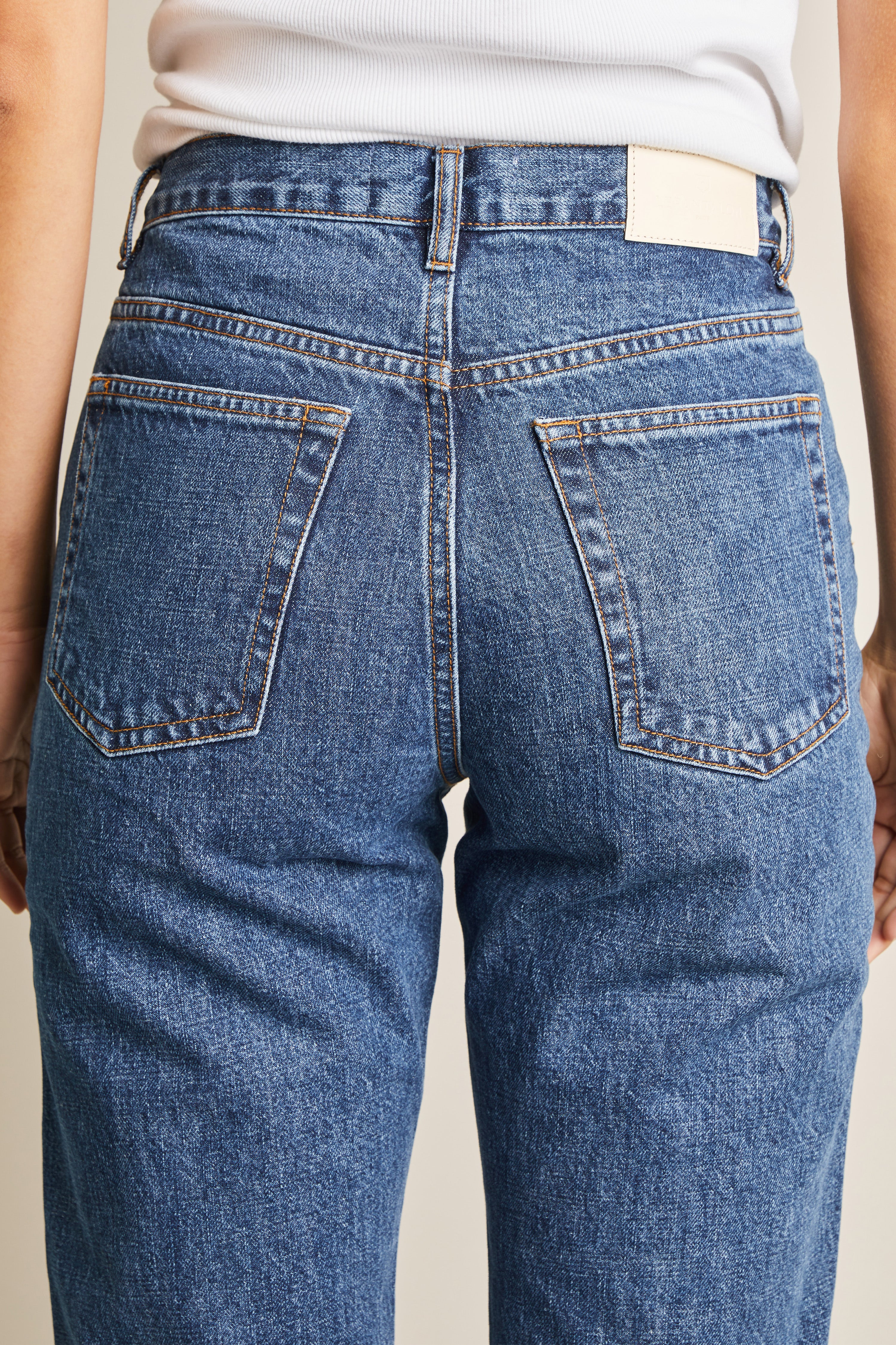 Jean droit bleu