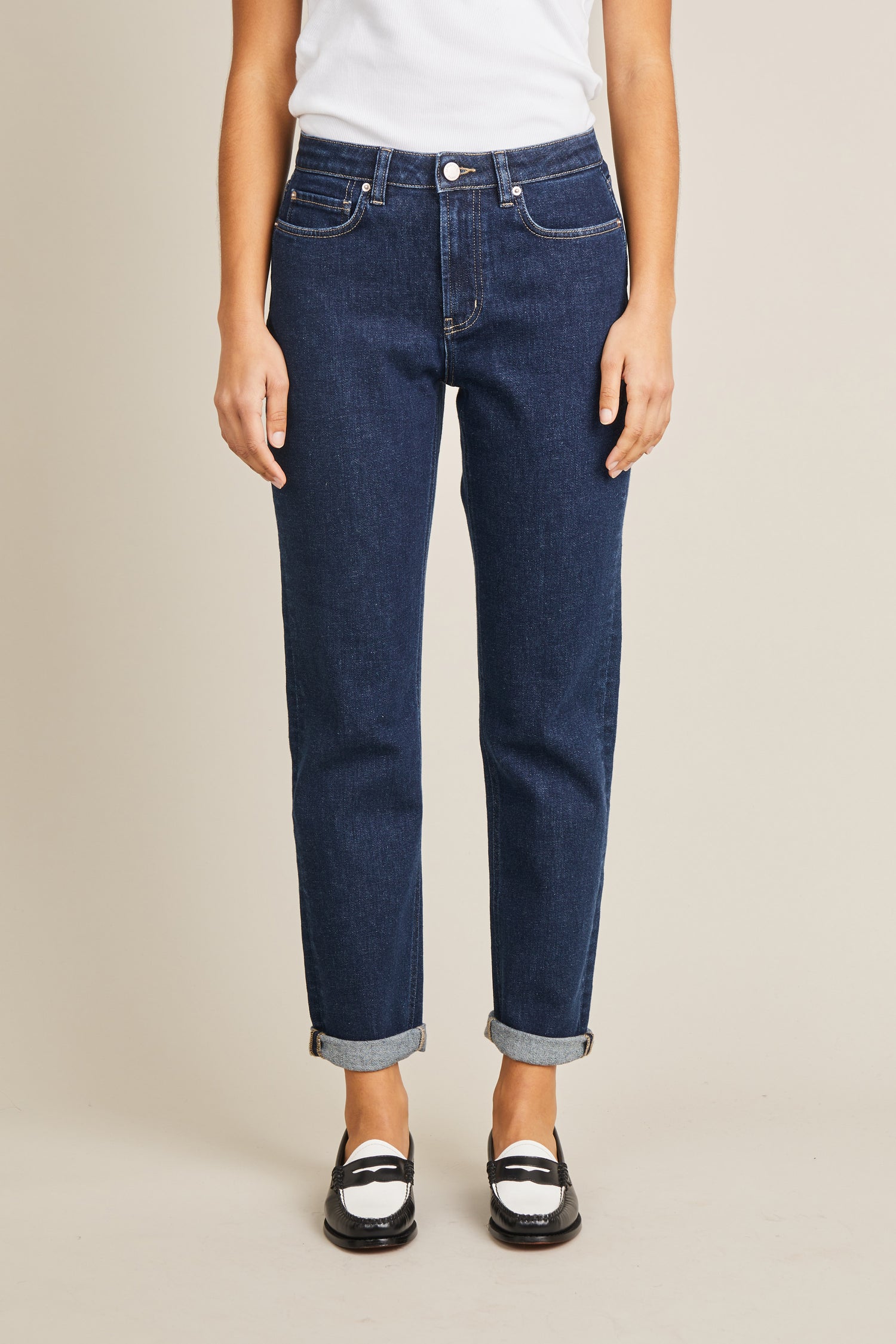 Jean girlfriend bleu