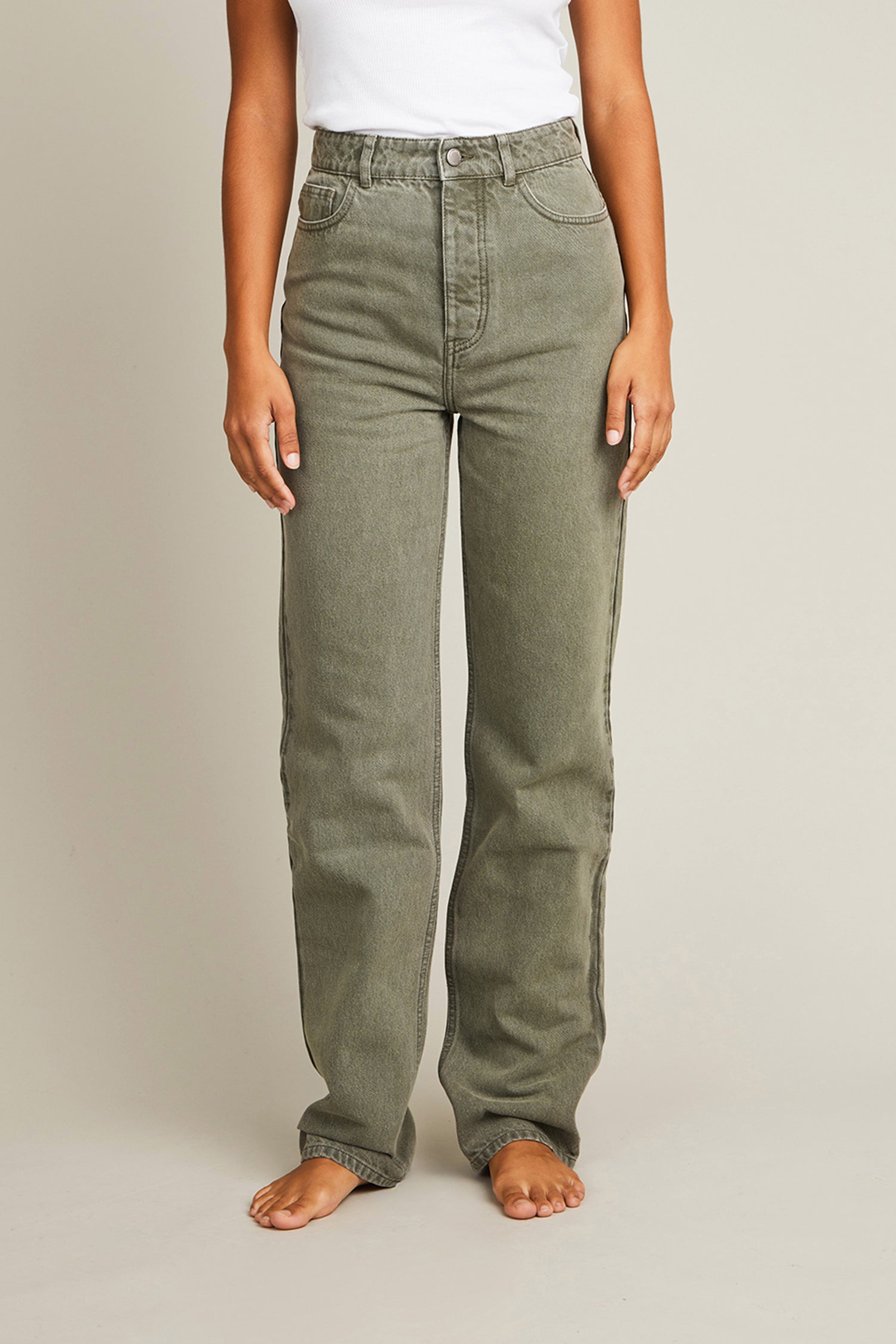 Jean regular vert