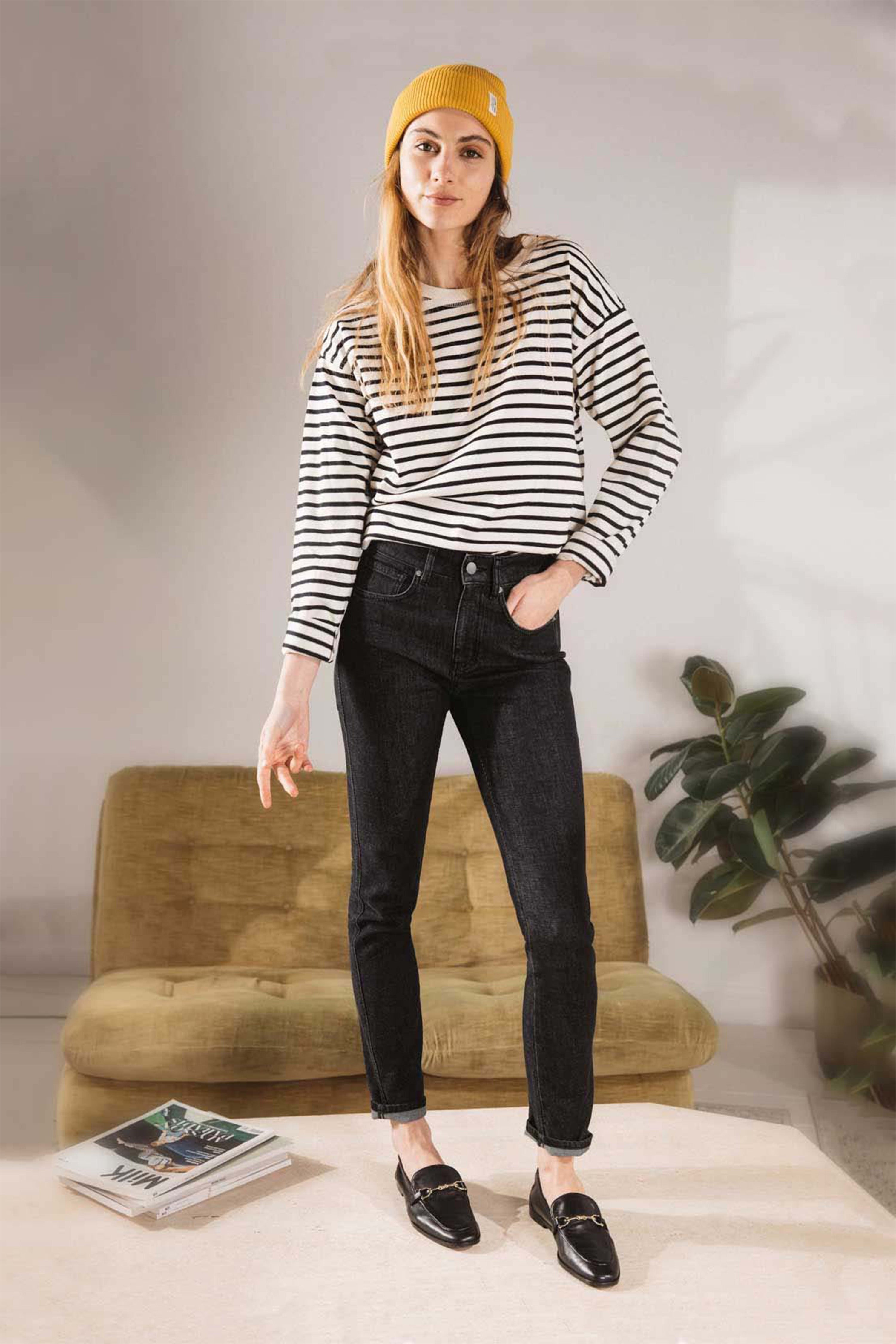 Jean slim vintage noir