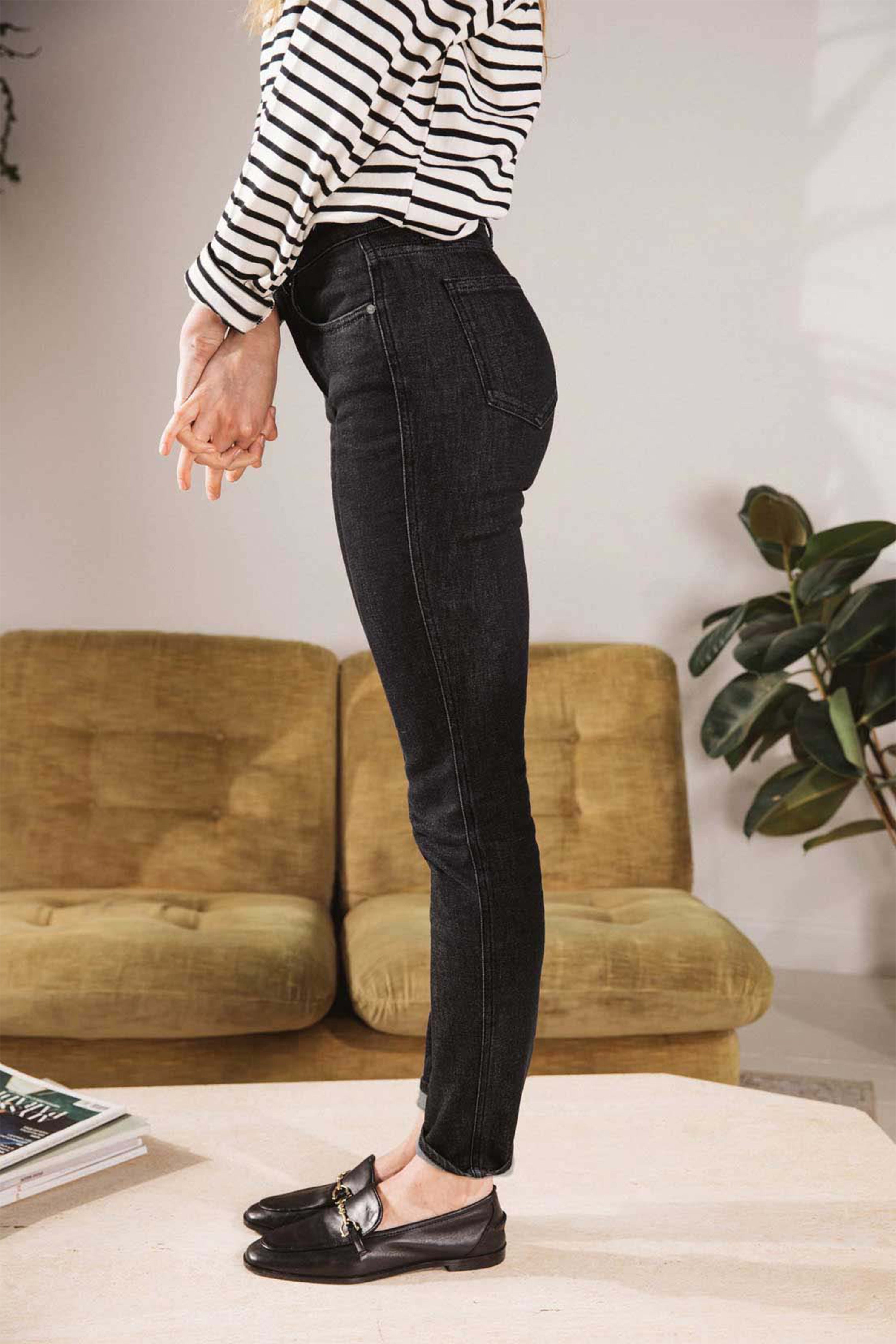 Jean slim vintage noir