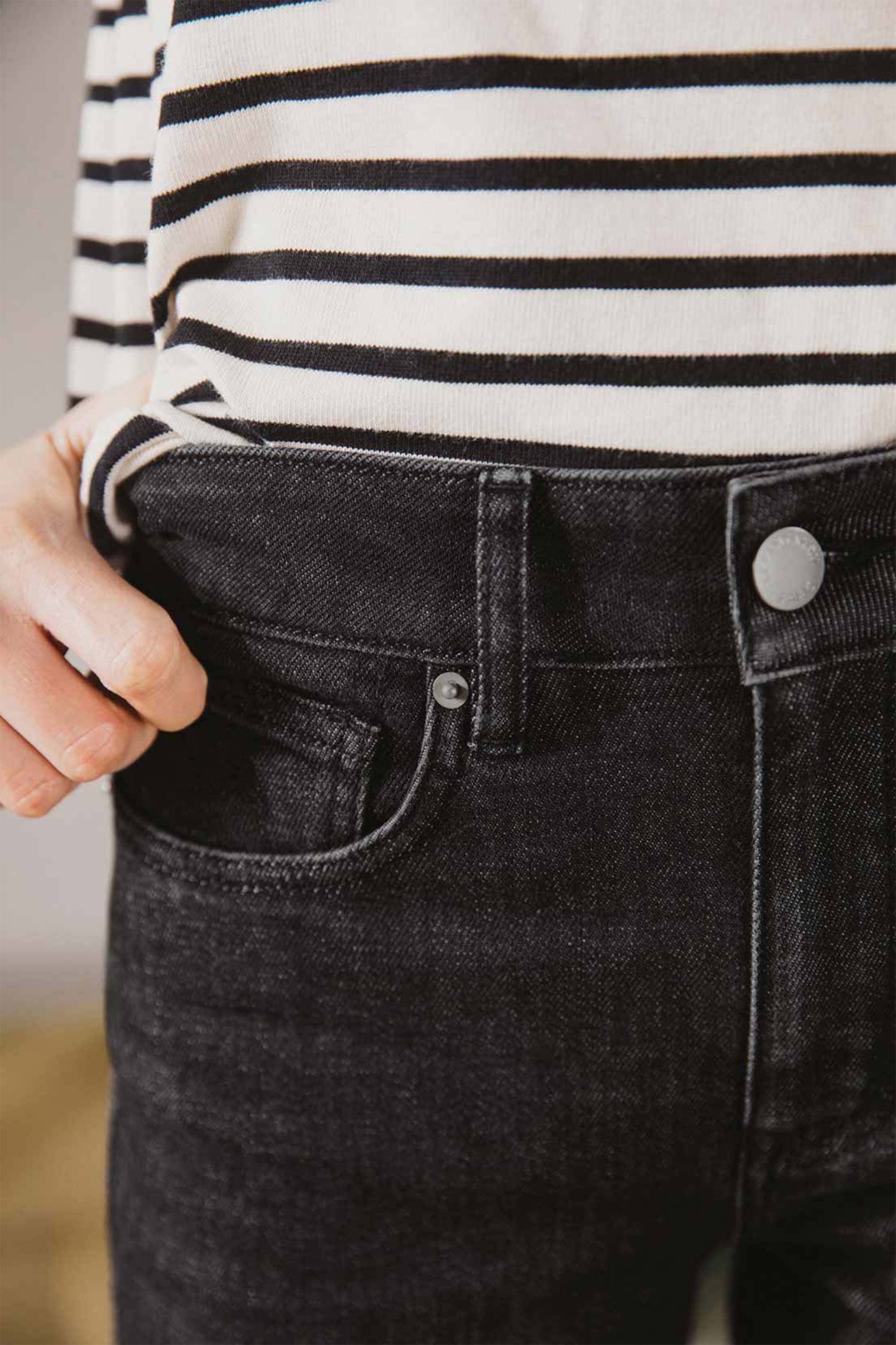 Jean slim vintage noir