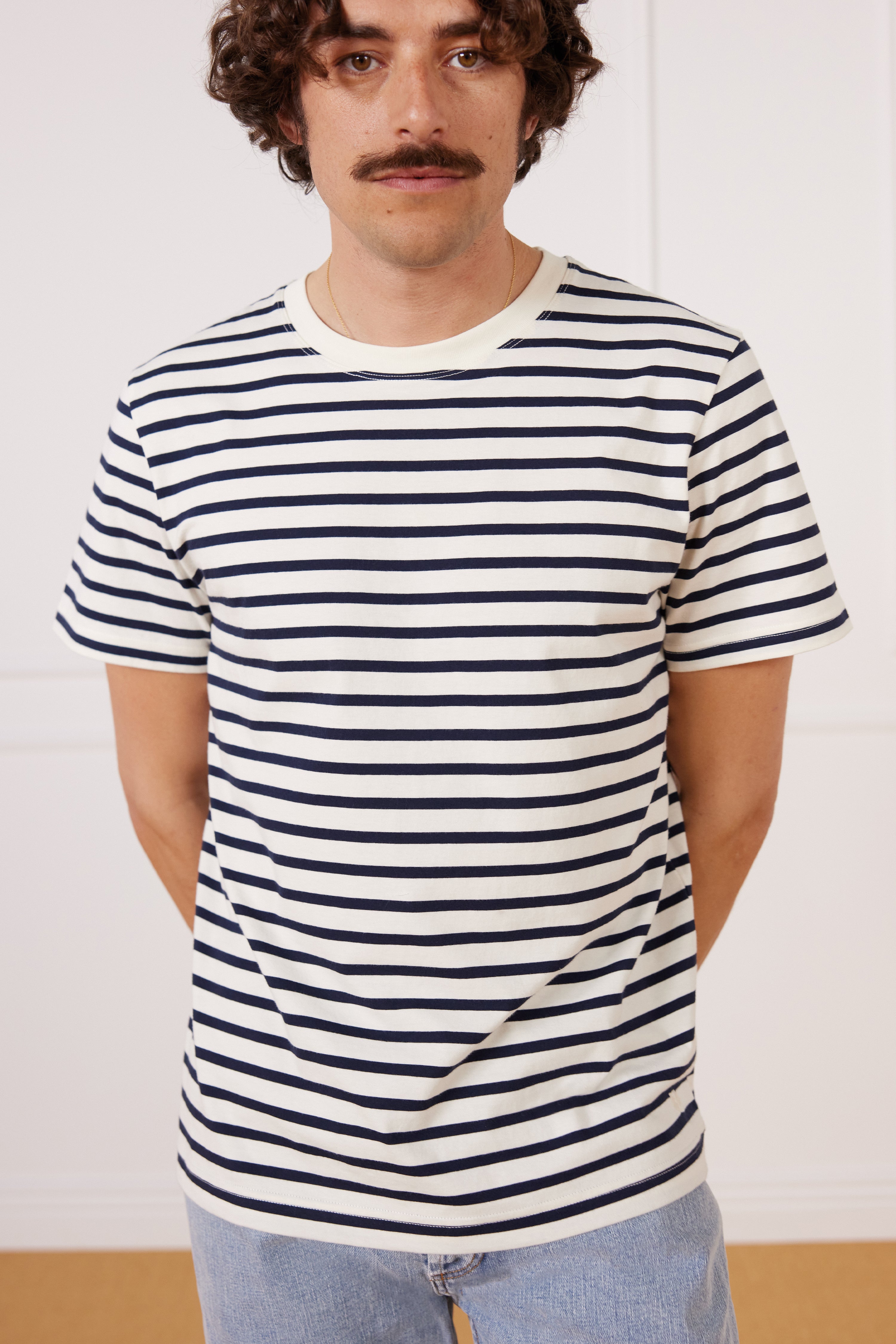 Tee-shirt Marinière Bleu Marine