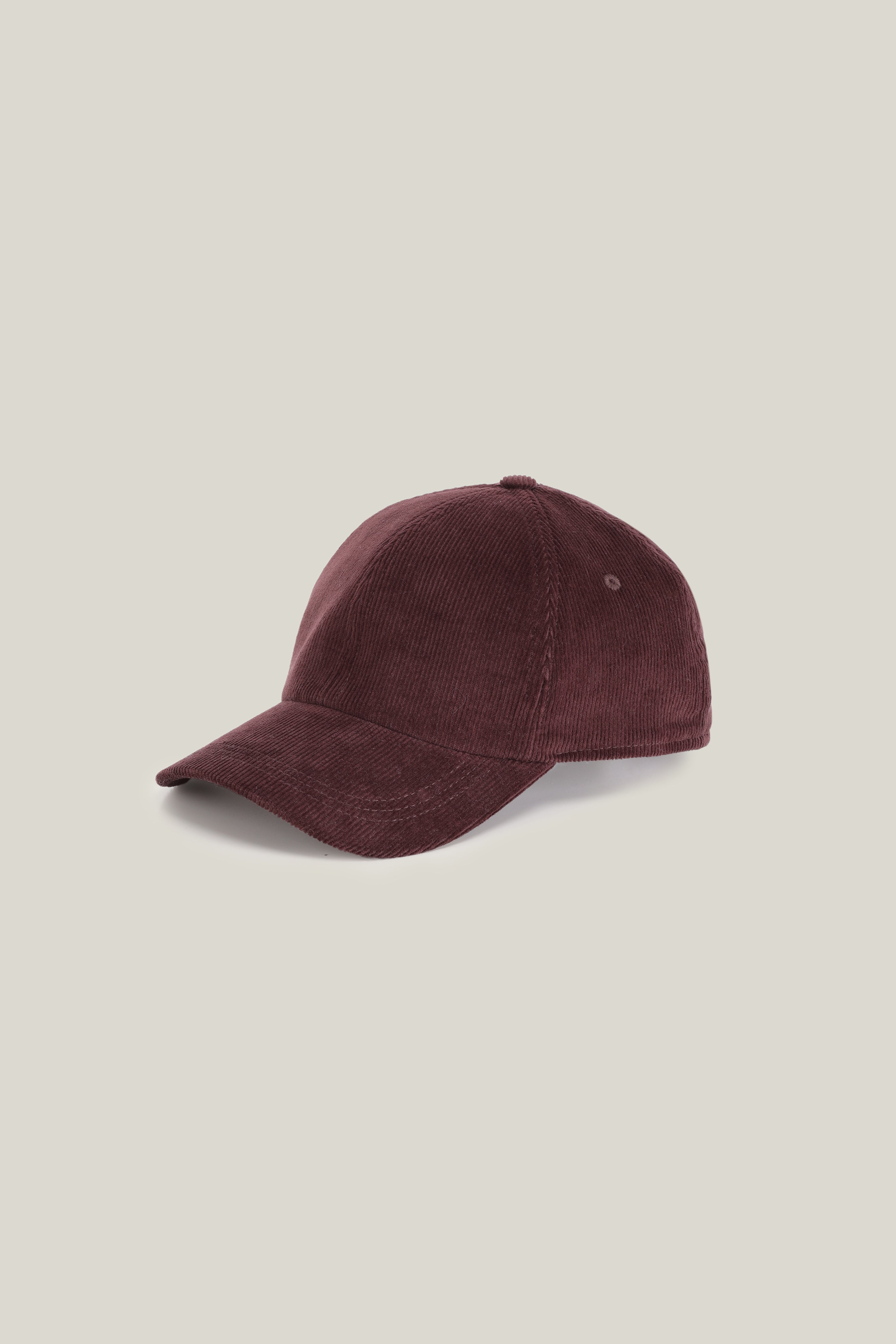 Casquette en velours bordeaux