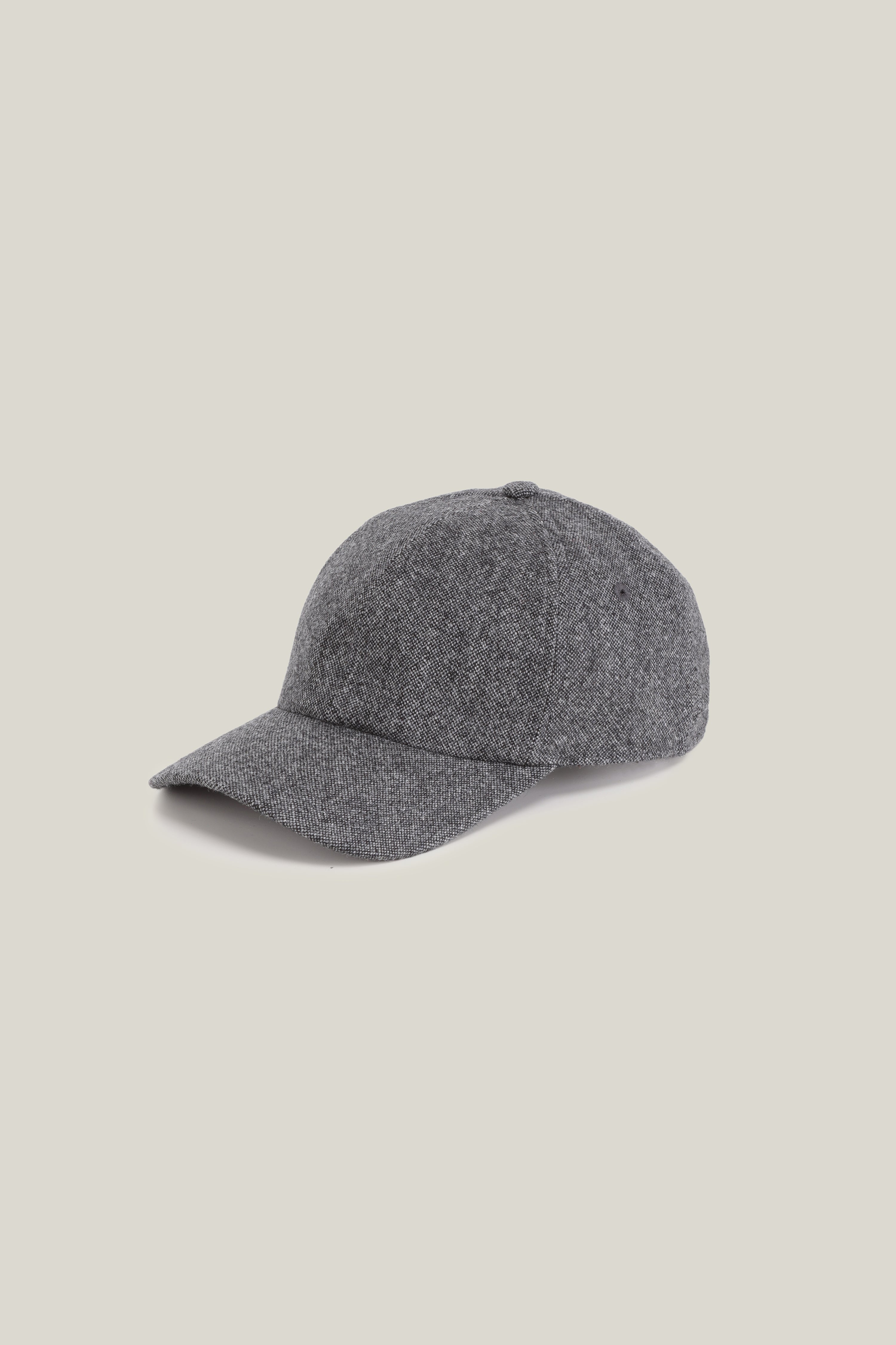Casquette en flanelle tweed gris