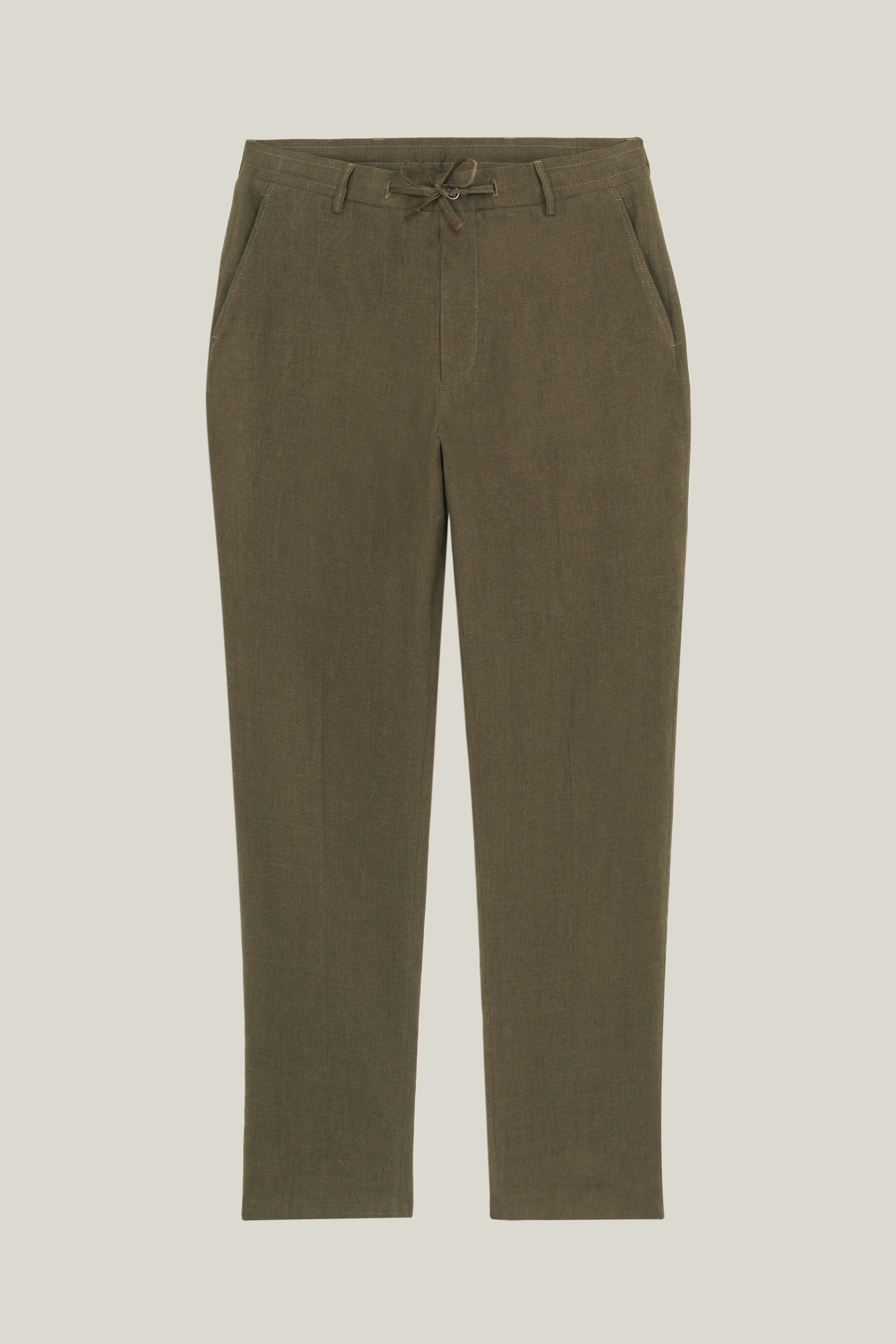 Pantalon lin kaki