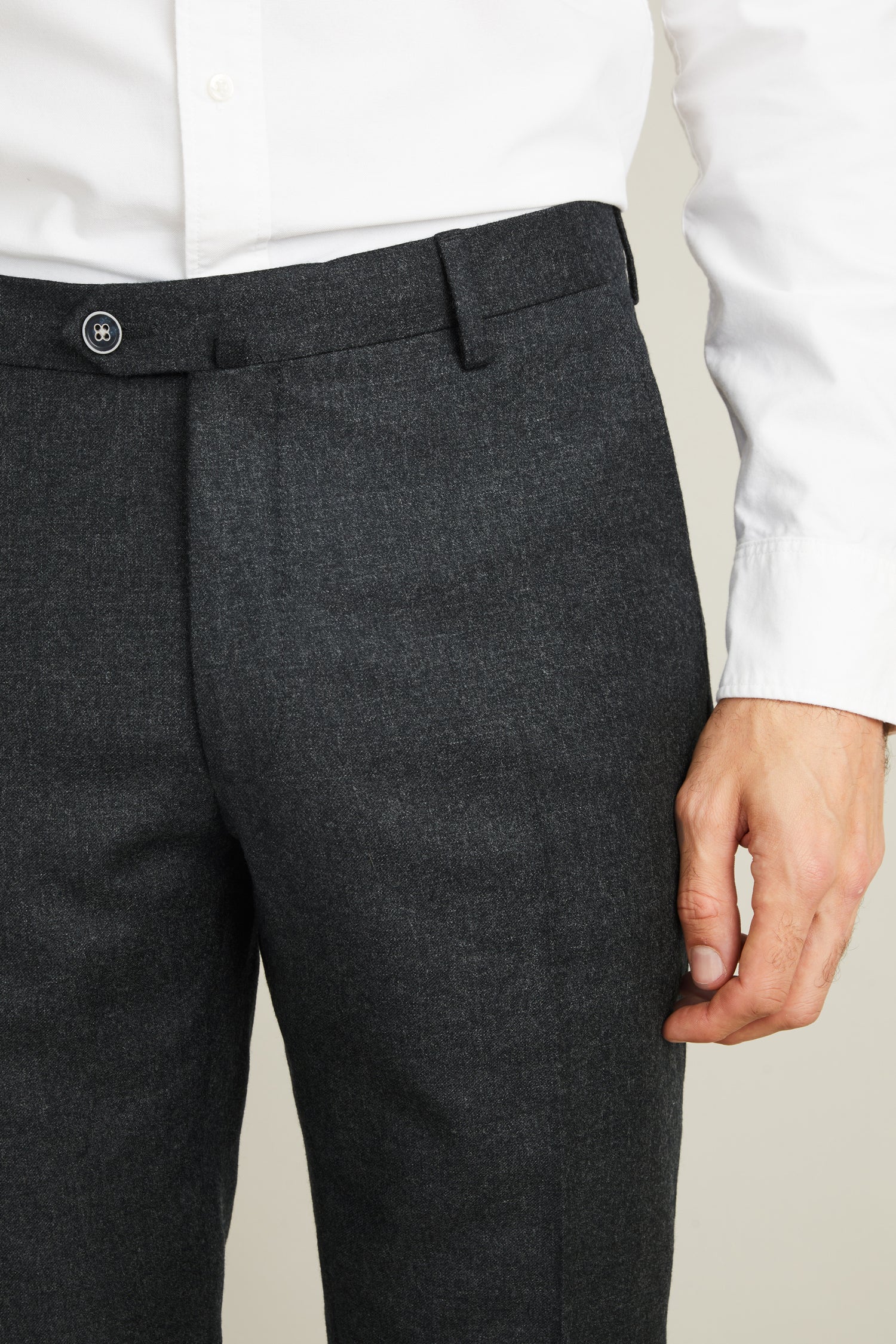 Charcoal grey flannel pants