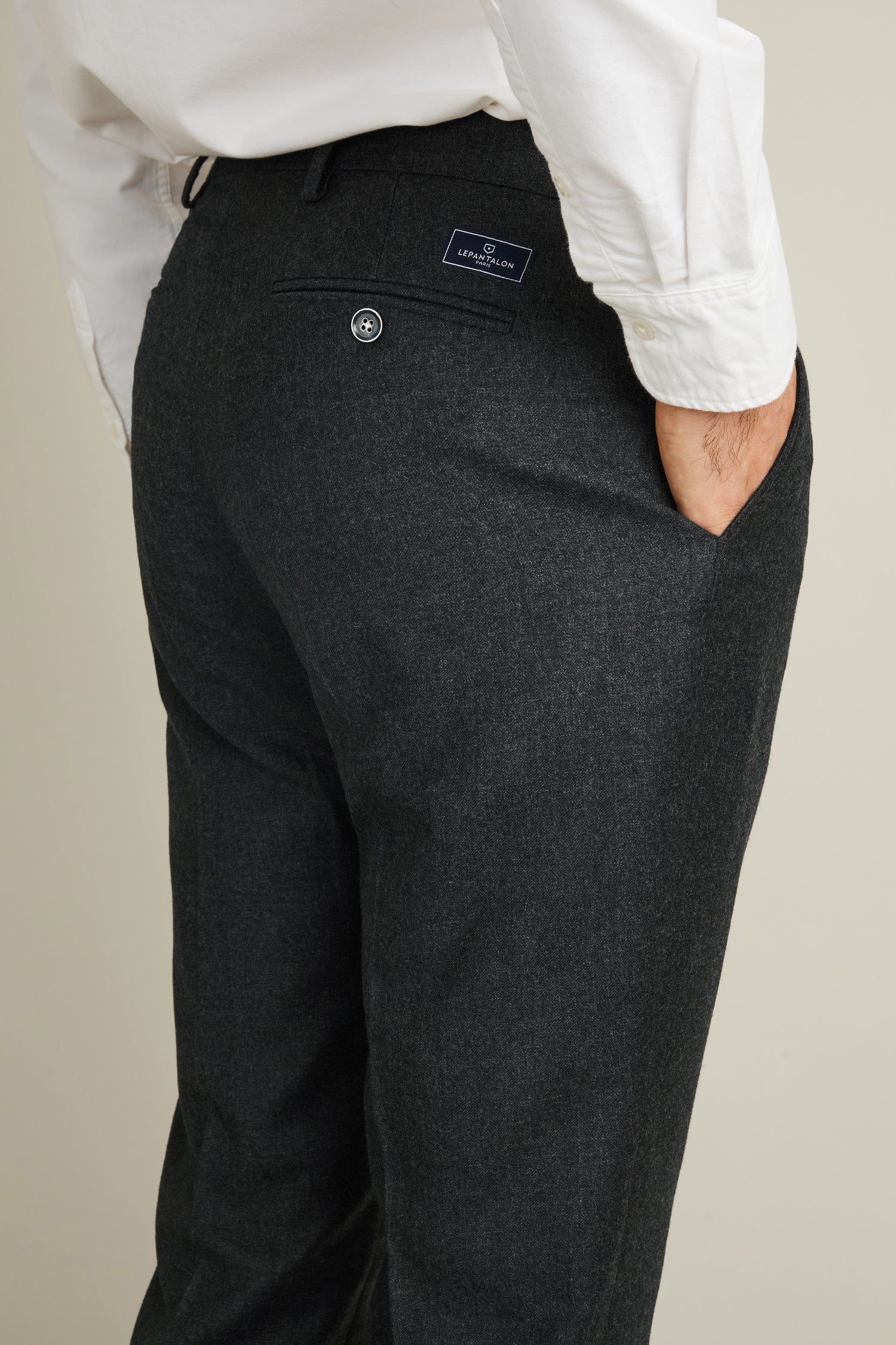 Charcoal grey flannel pants