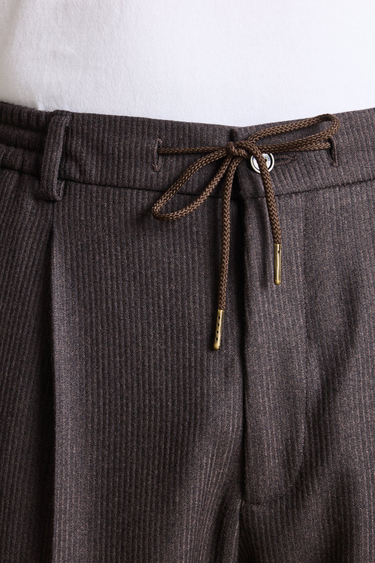 Faux velvet flannel joggers Brown