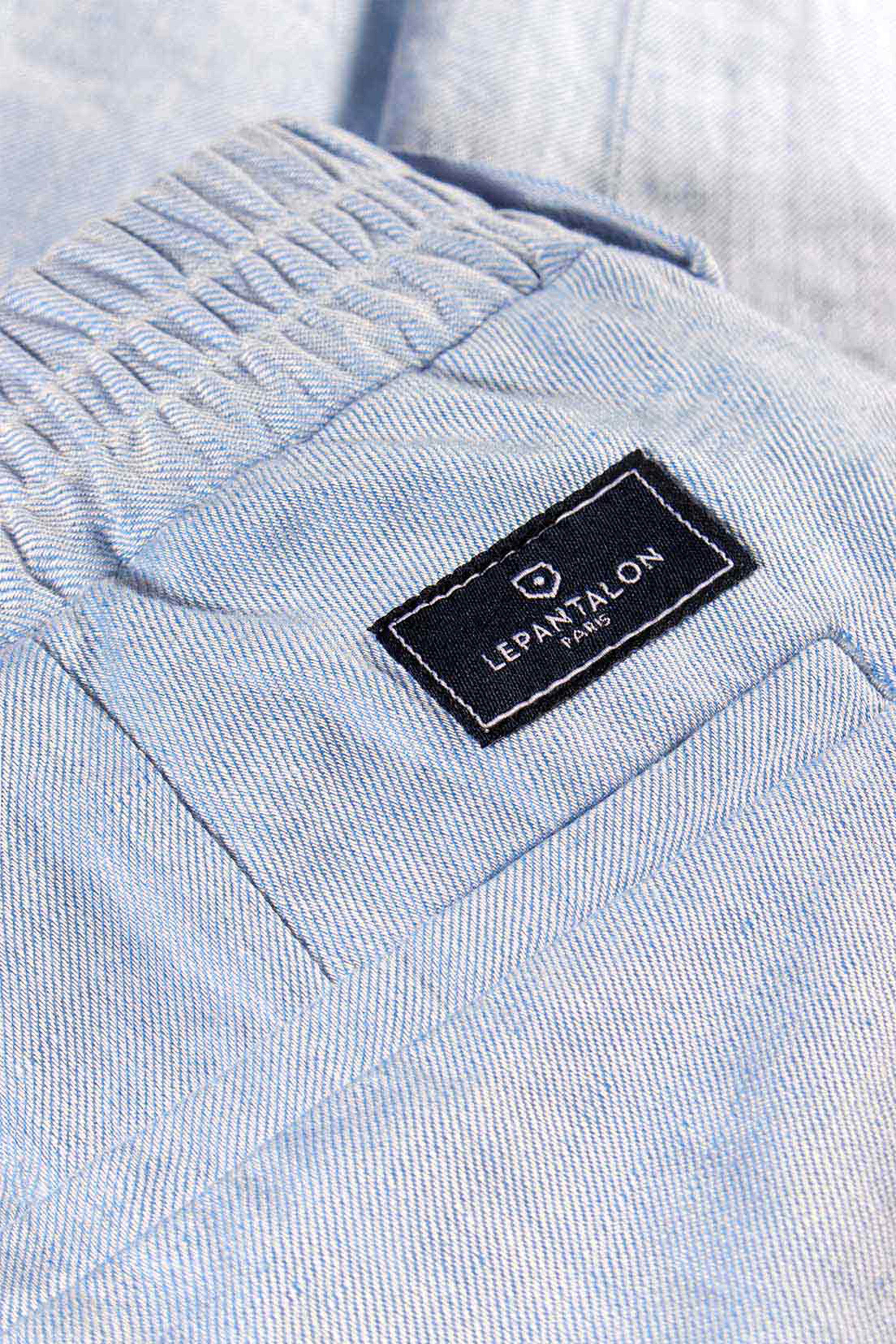 Sky blue pleated pants
