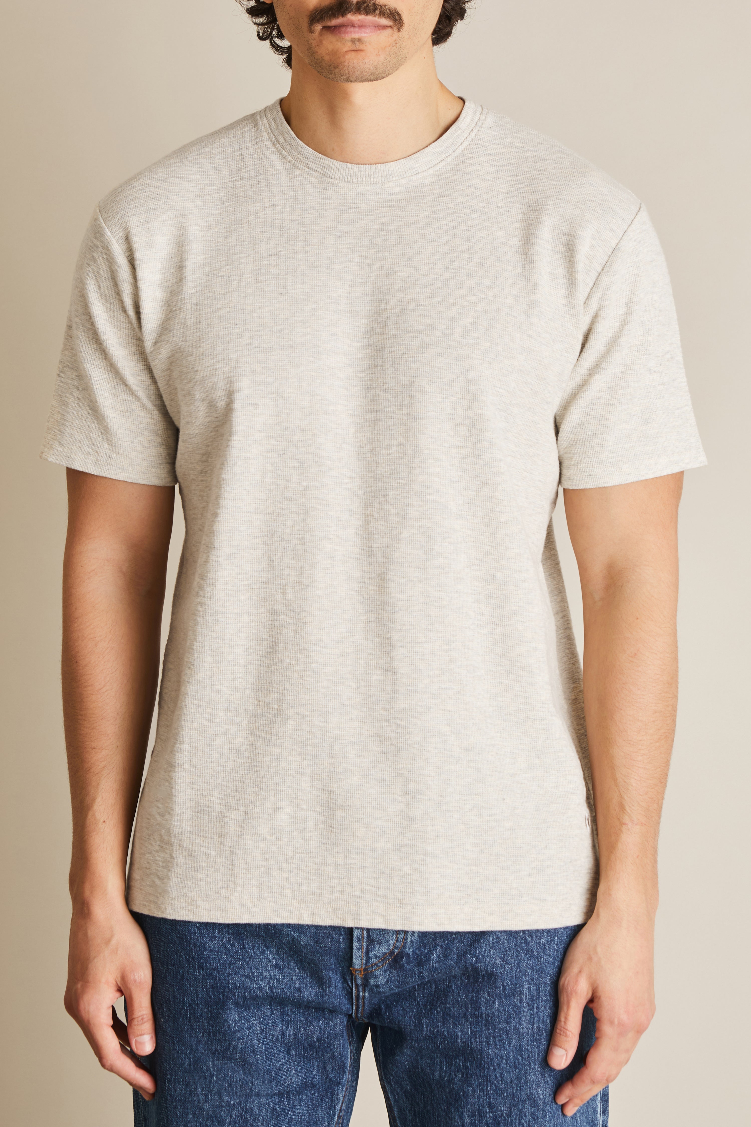 Tee-shirt texturé gris clair