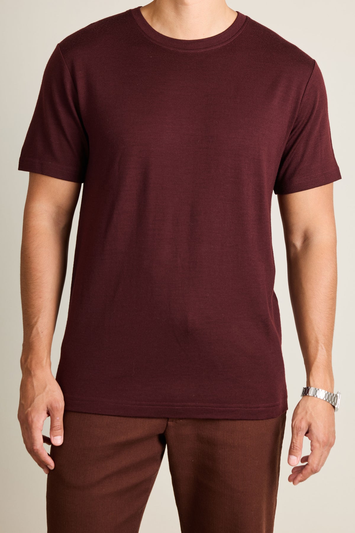 Wine Merino T-shirt