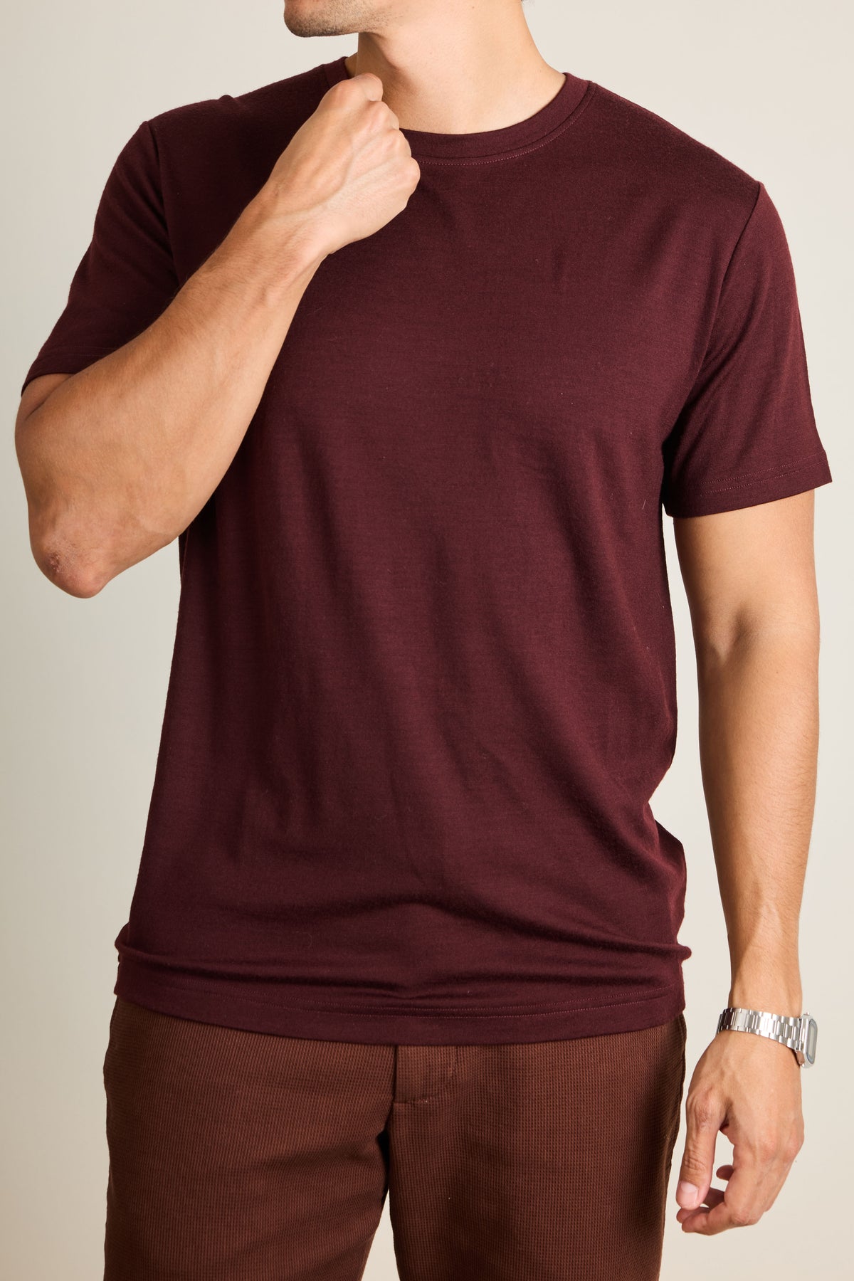 Wine Merino T-shirt