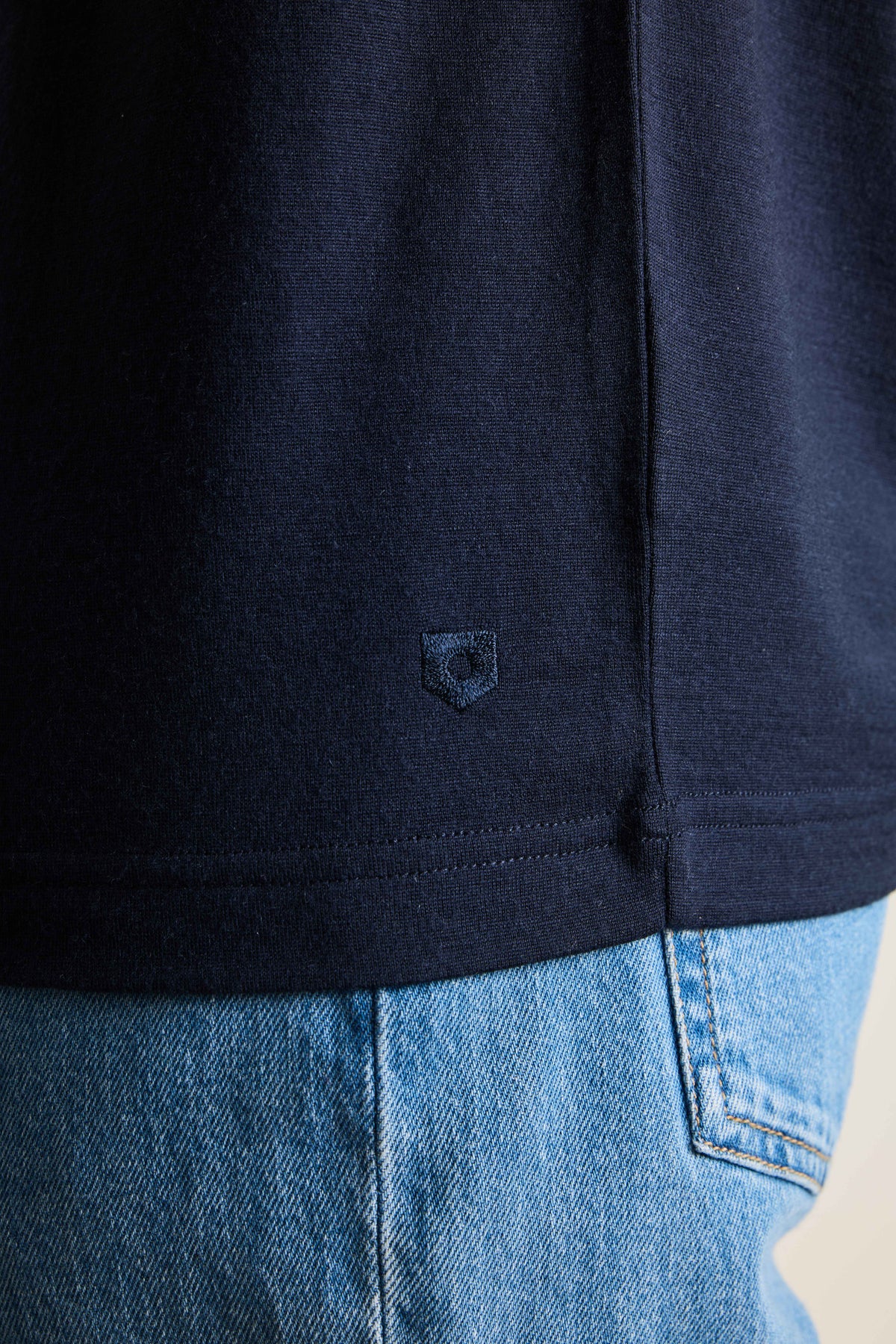 Tee-shirt mérinos bleu marine