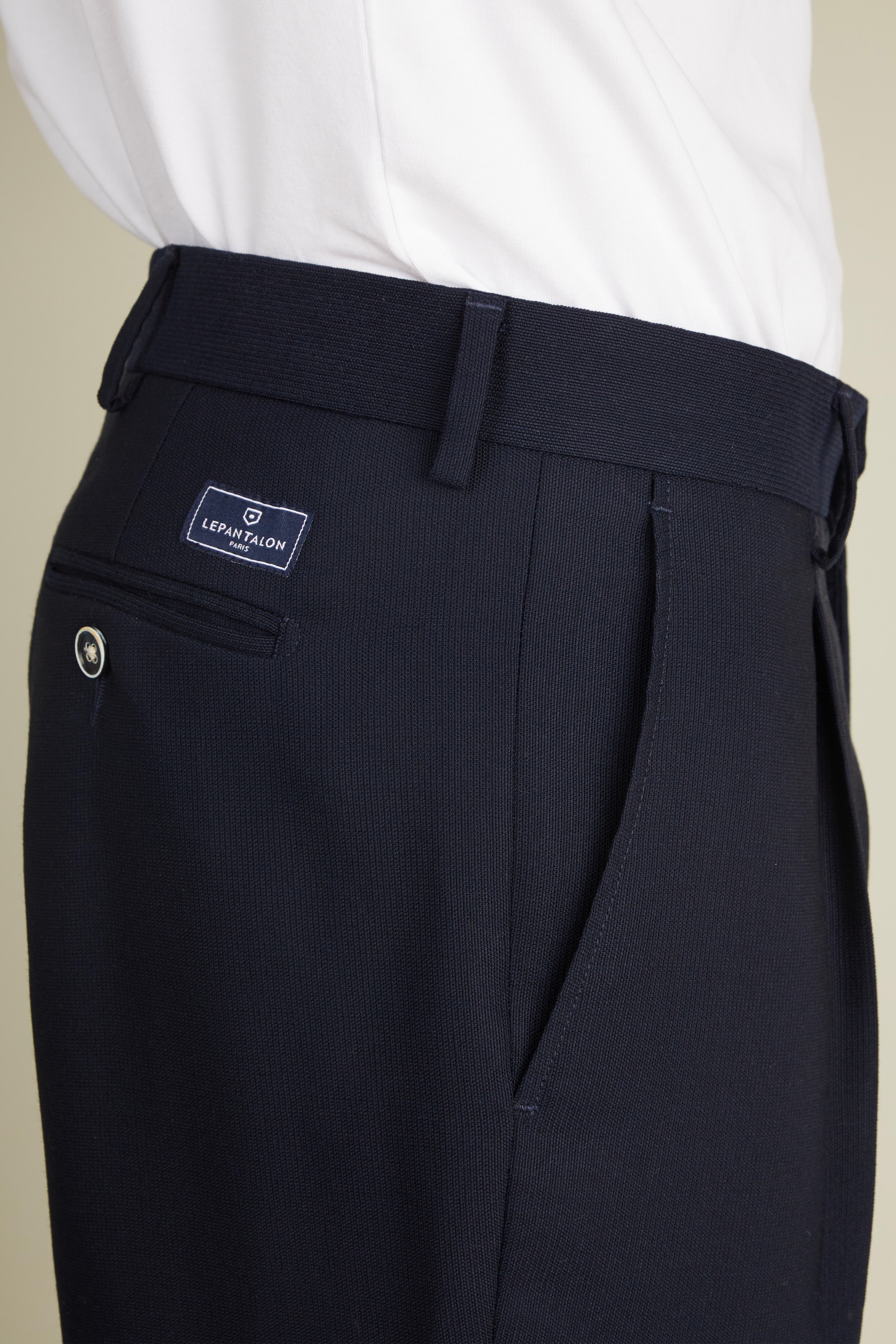 Pantalon travel bleu marine
