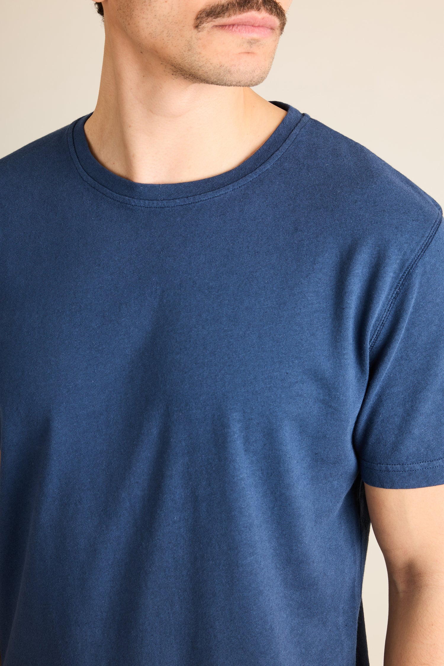 Tee-shirt coton-lin indigo